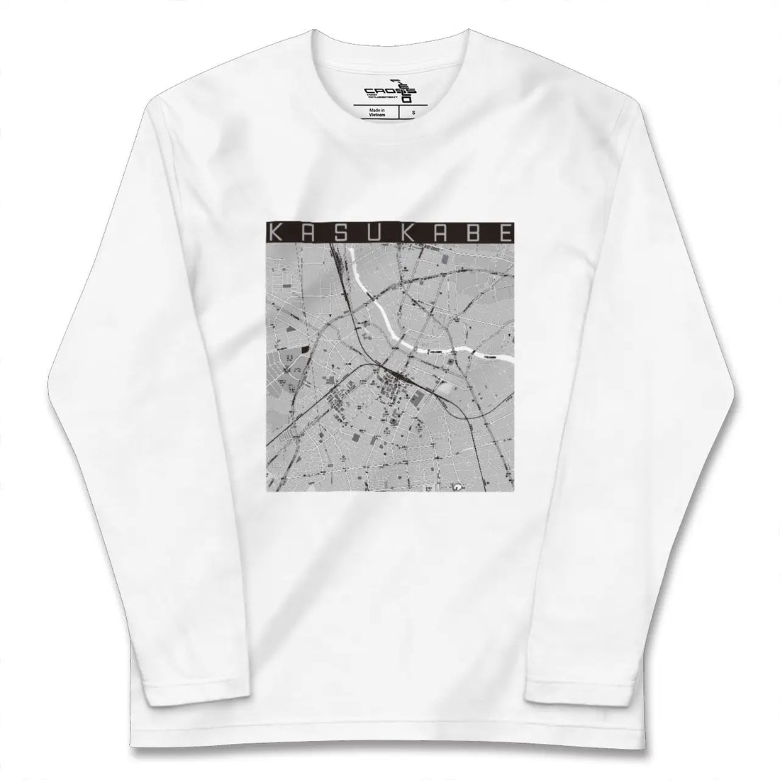 【春日部(埼玉県)】地図柄ロングスリーブTシャツ