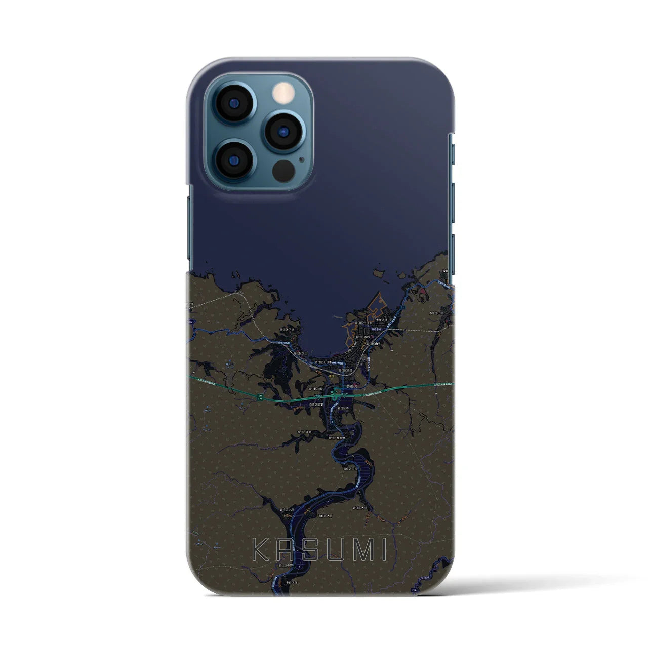 【香住(兵庫県)】地図柄iPhoneケース(バックカバータイプ)