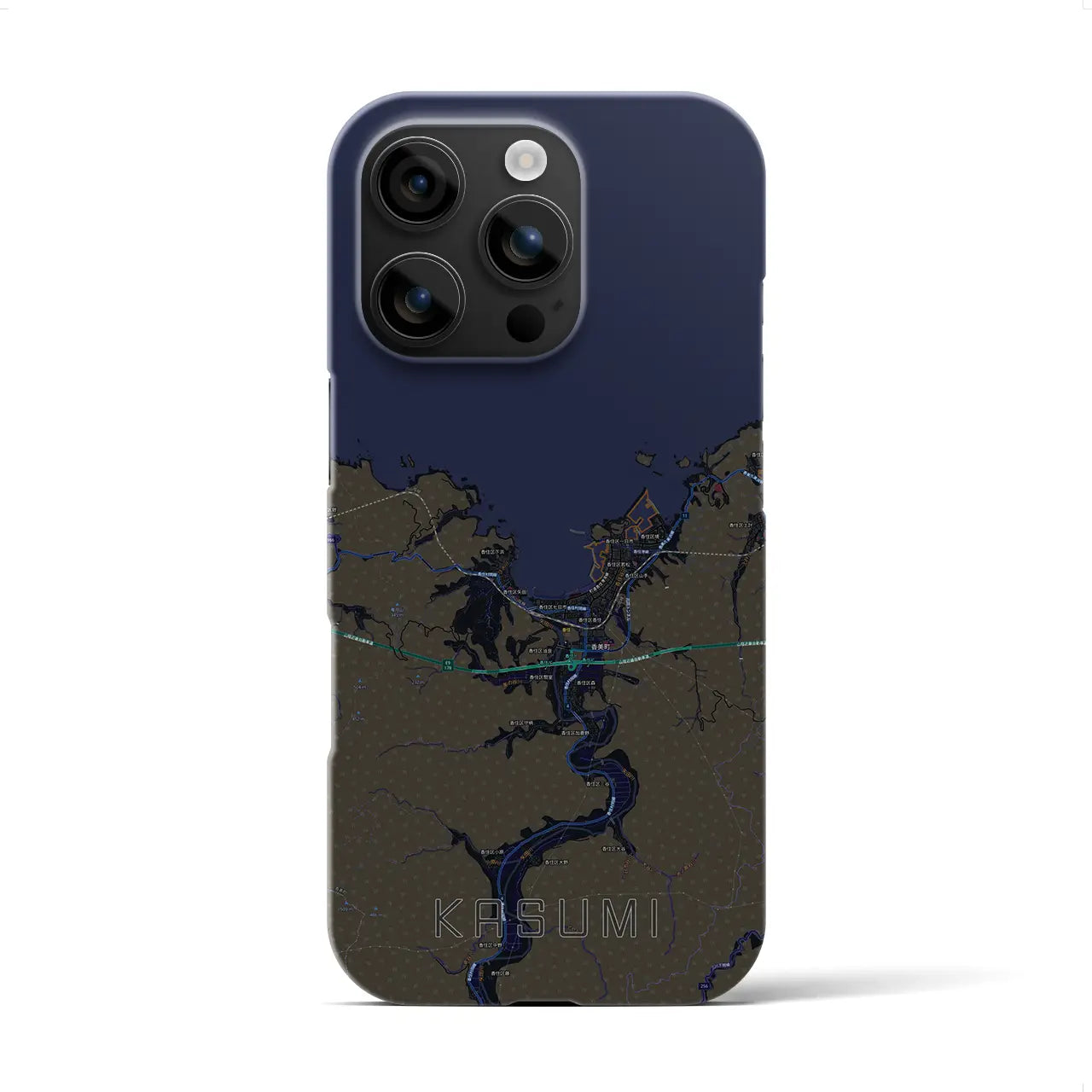 【香住(兵庫県)】地図柄iPhoneケース(バックカバータイプ)