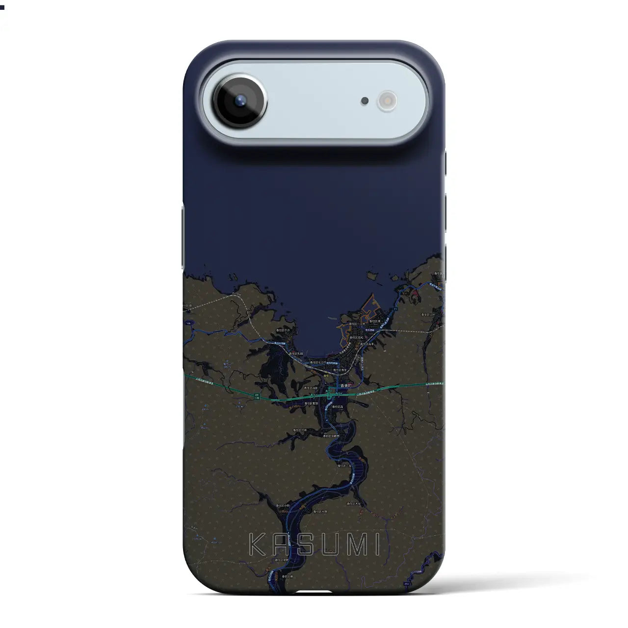 【香住(兵庫県)】地図柄iPhoneケース(バックカバータイプ)