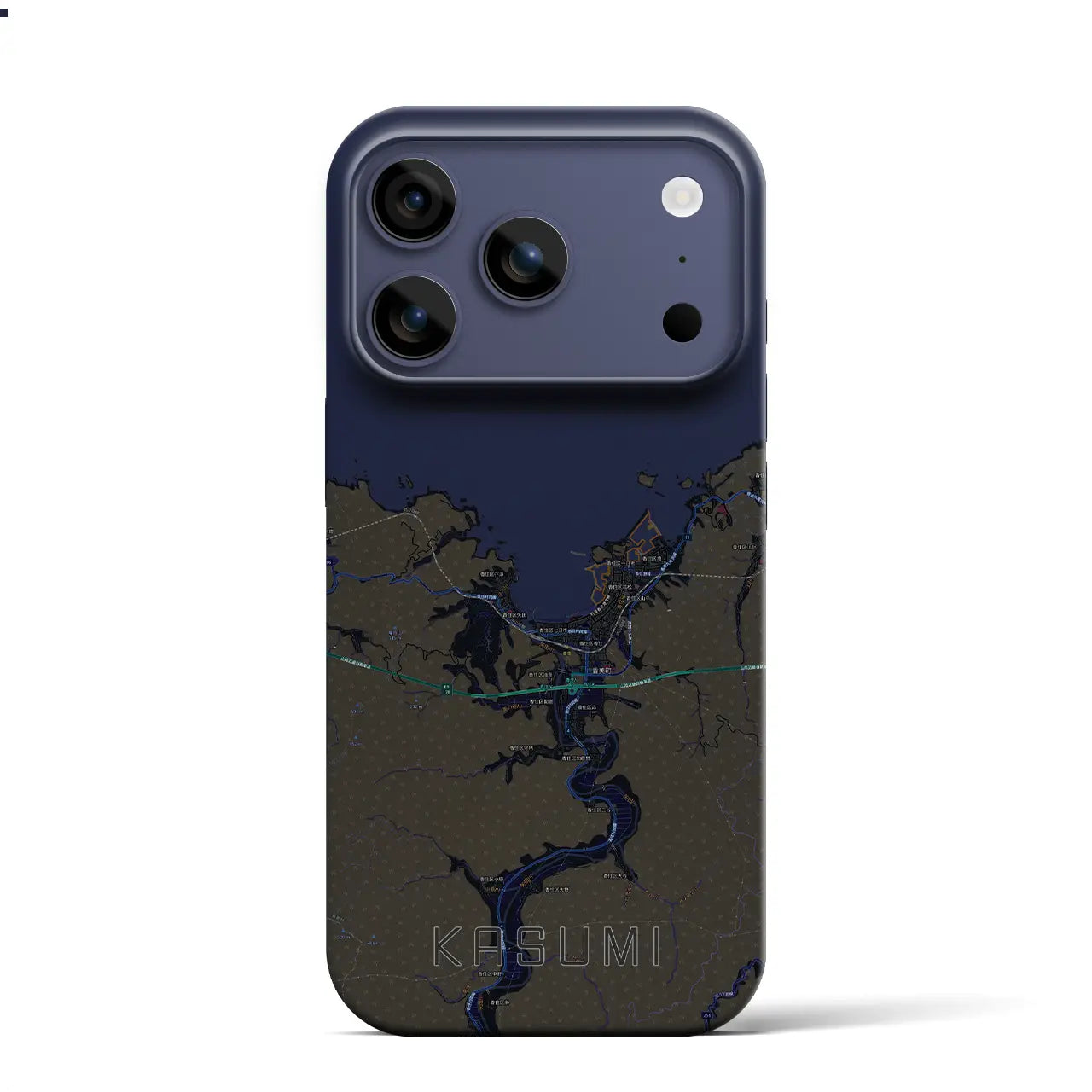 【香住(兵庫県)】地図柄iPhoneケース(バックカバータイプ)