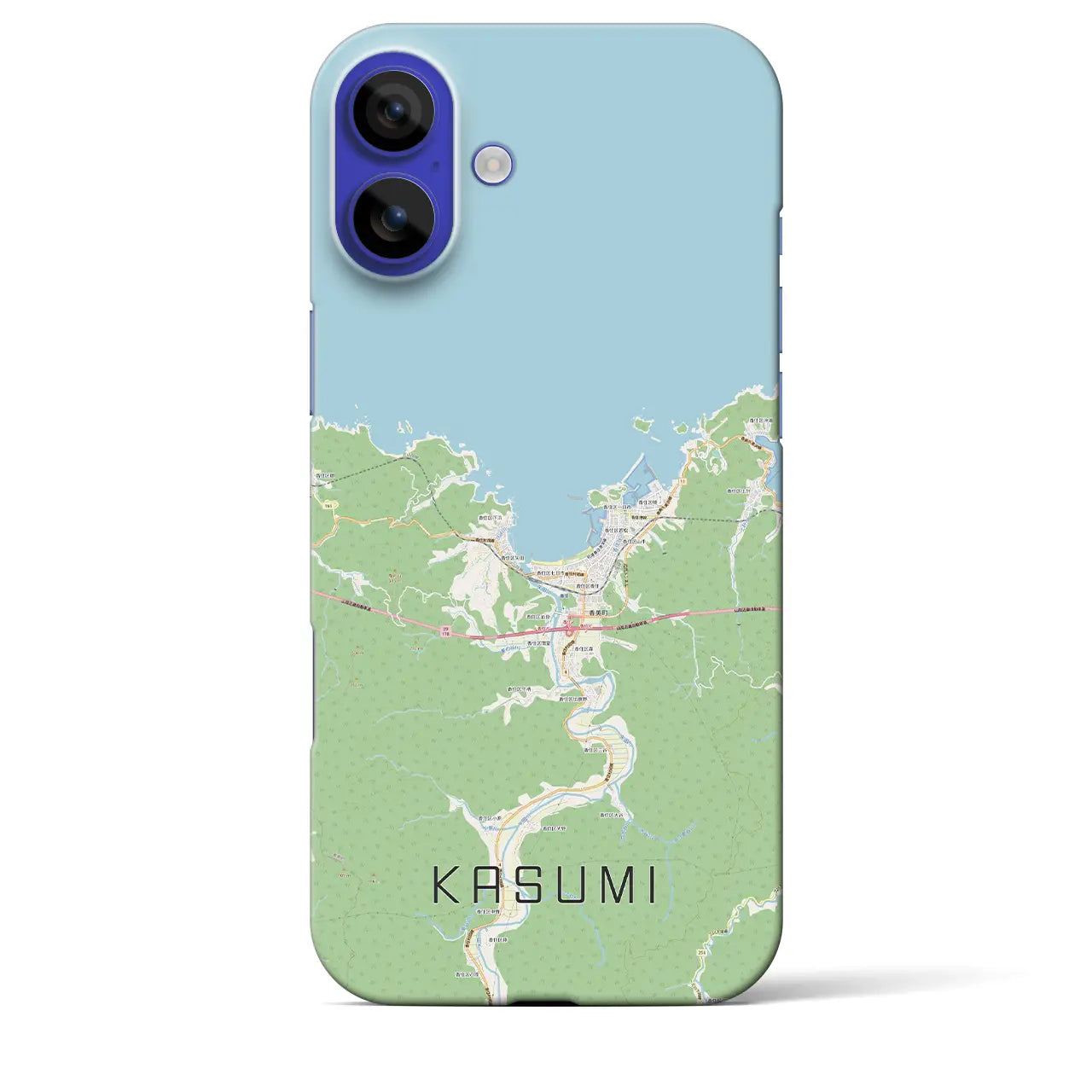 【香住(兵庫県)】地図柄iPhoneケース(バックカバータイプ)