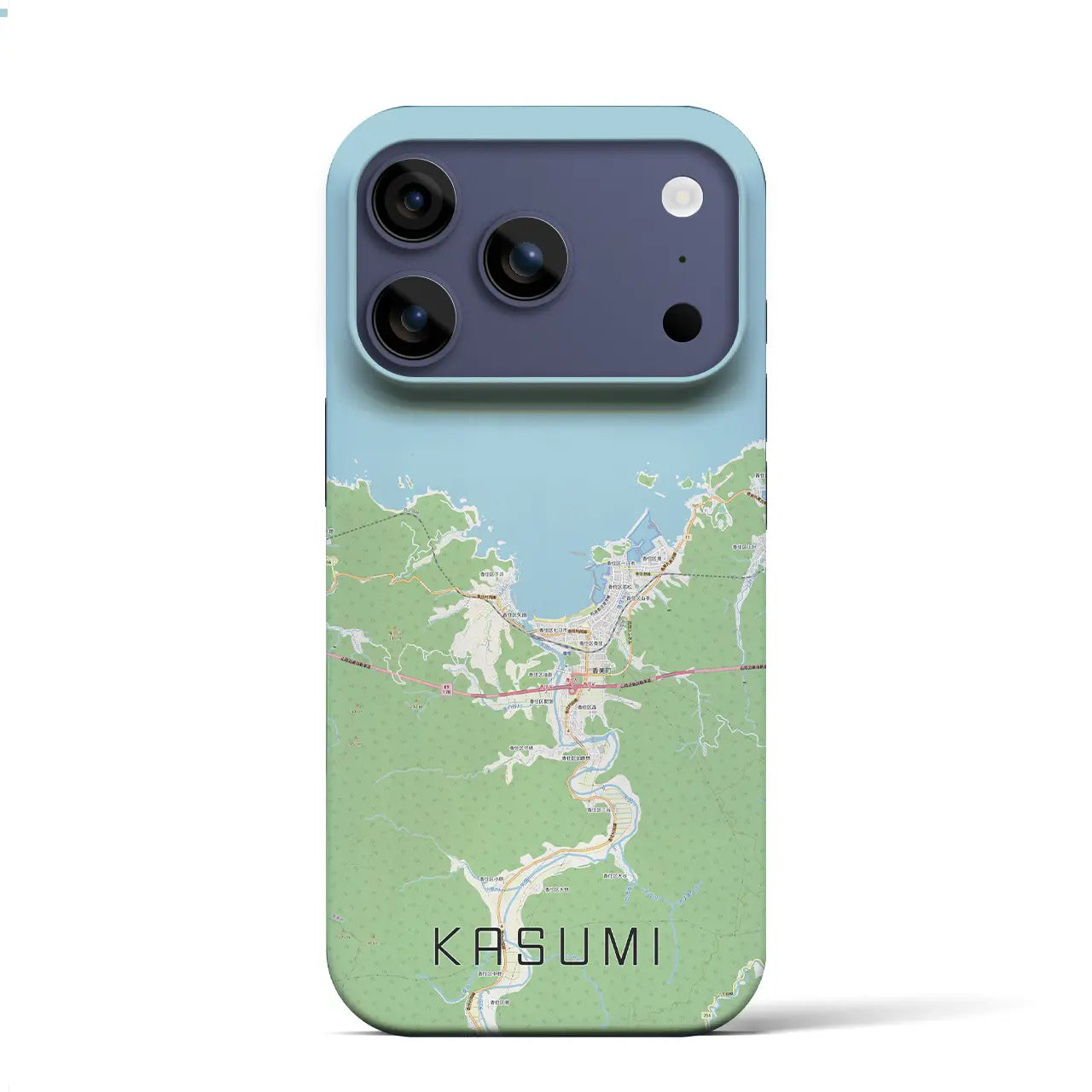 【香住(兵庫県)】地図柄iPhoneケース(バックカバータイプ)