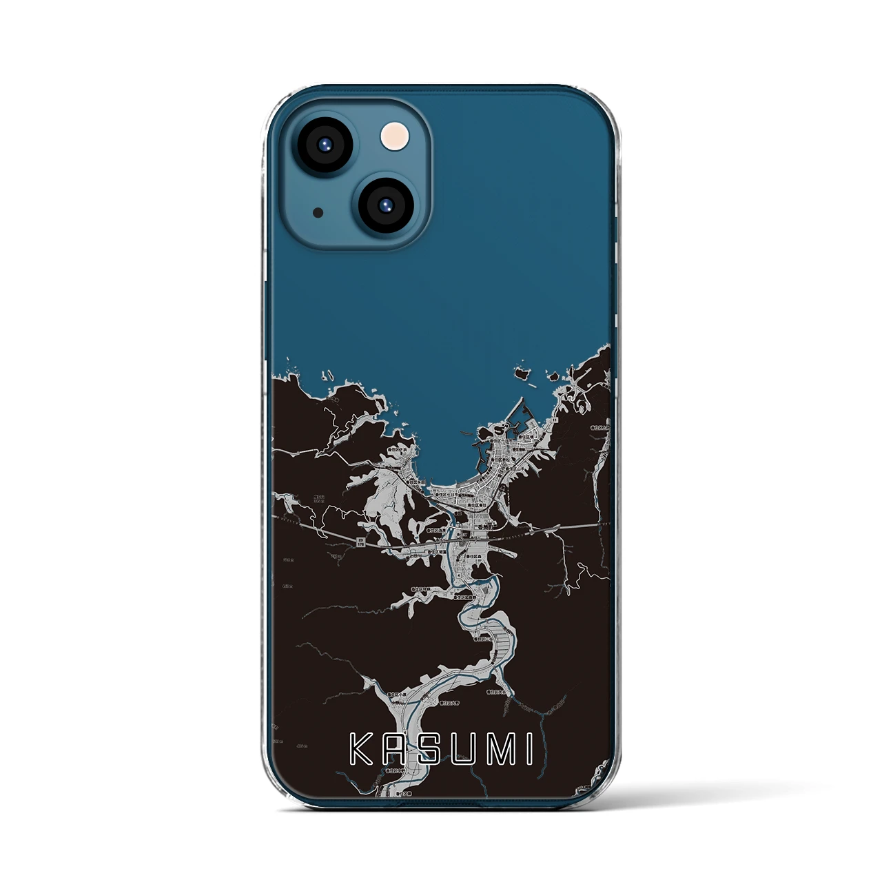 【香住(兵庫県)】地図柄iPhoneケース(クリアタイプ)