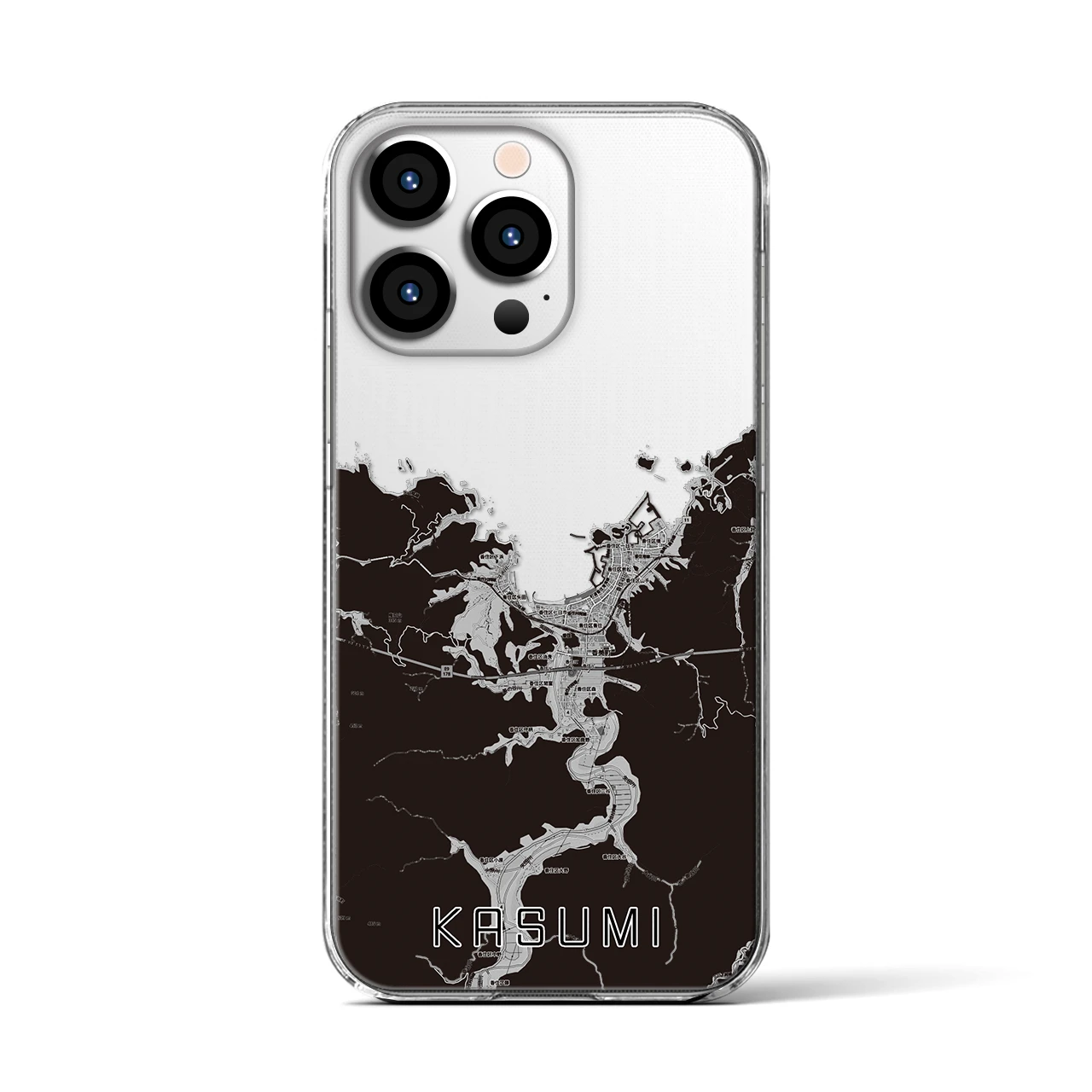 【香住(兵庫県)】地図柄iPhoneケース(クリアタイプ)