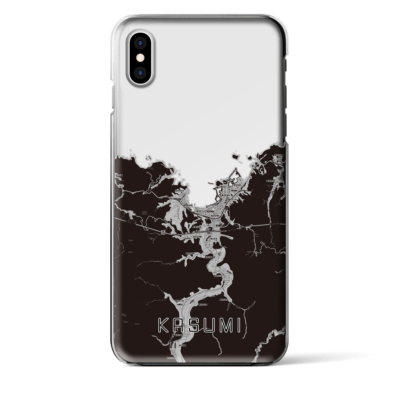 【香住(兵庫県)】地図柄iPhoneケース(クリアタイプ)