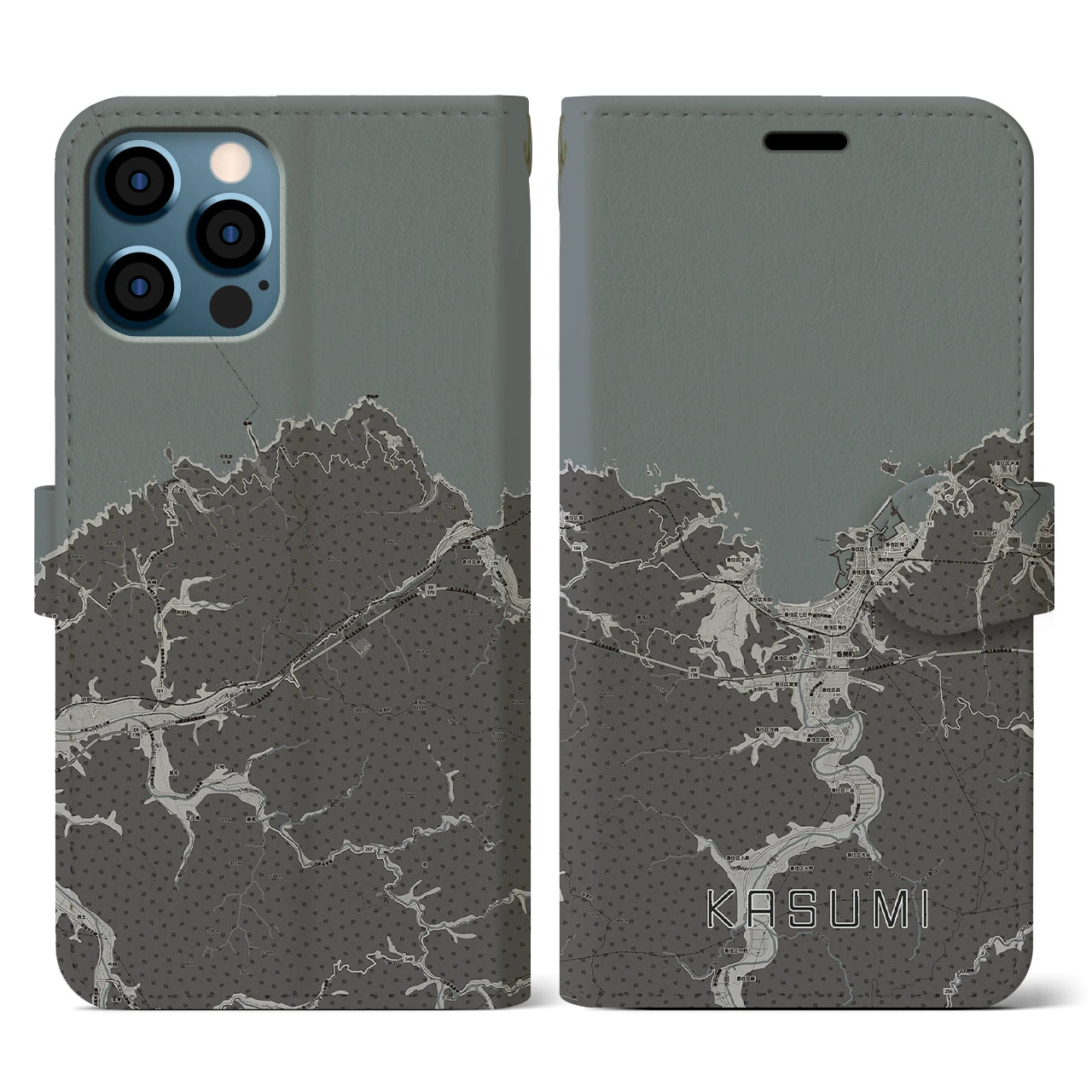 【香住(兵庫県)】地図柄iPhoneケース(手帳タイプ)