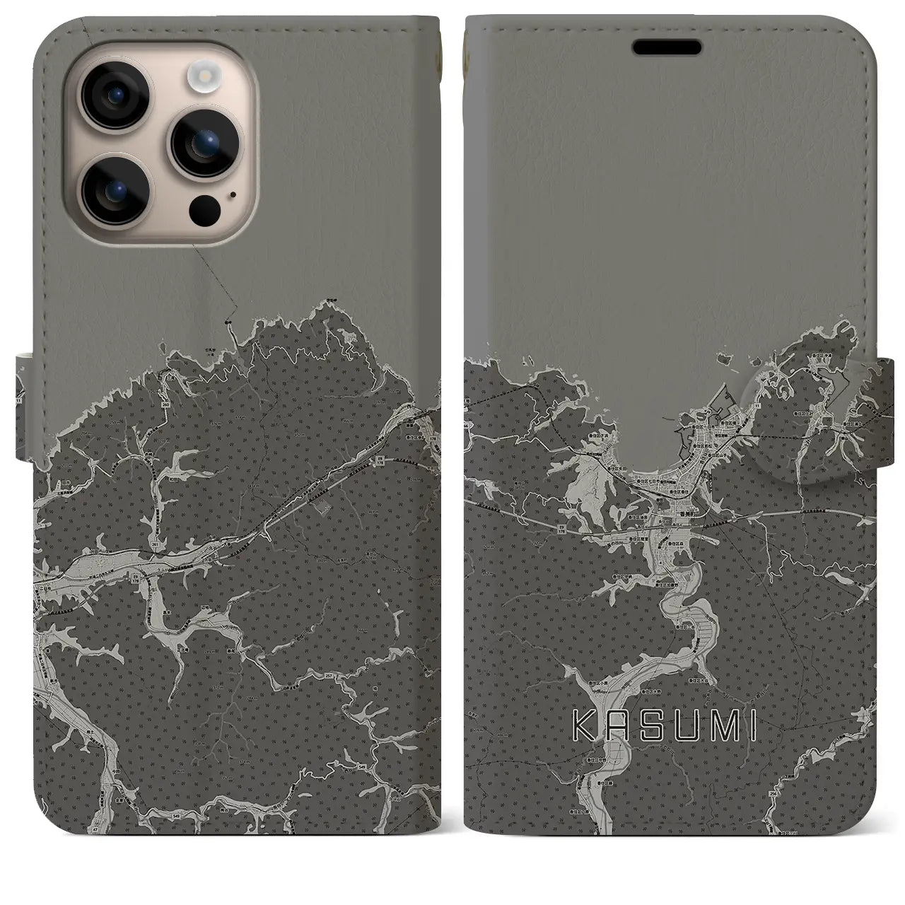 【香住(兵庫県)】地図柄iPhoneケース(手帳タイプ)