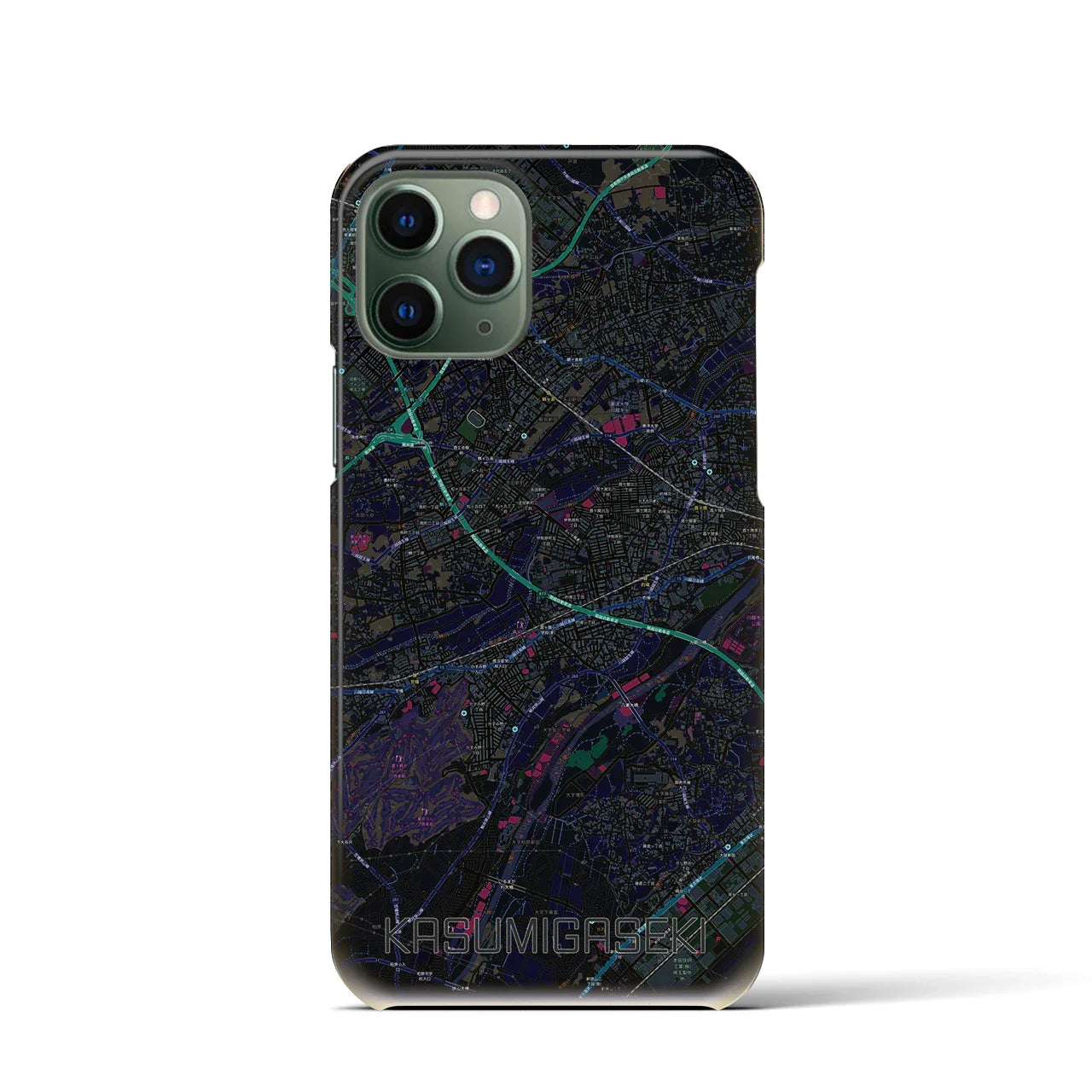 【霞ヶ関(埼玉県)】地図柄iPhoneケース(バックカバータイプ)