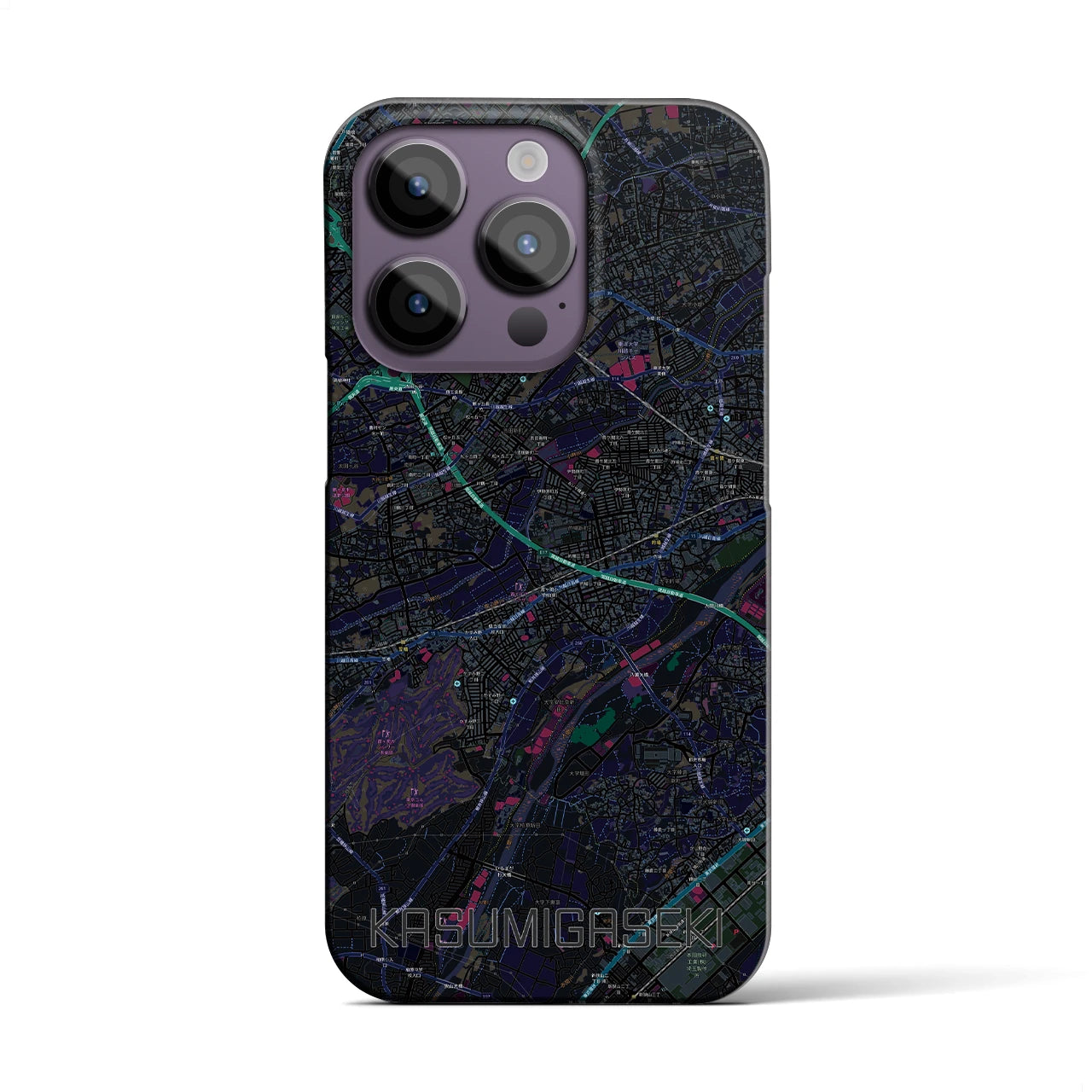 【霞ヶ関(埼玉県)】地図柄iPhoneケース(バックカバータイプ)