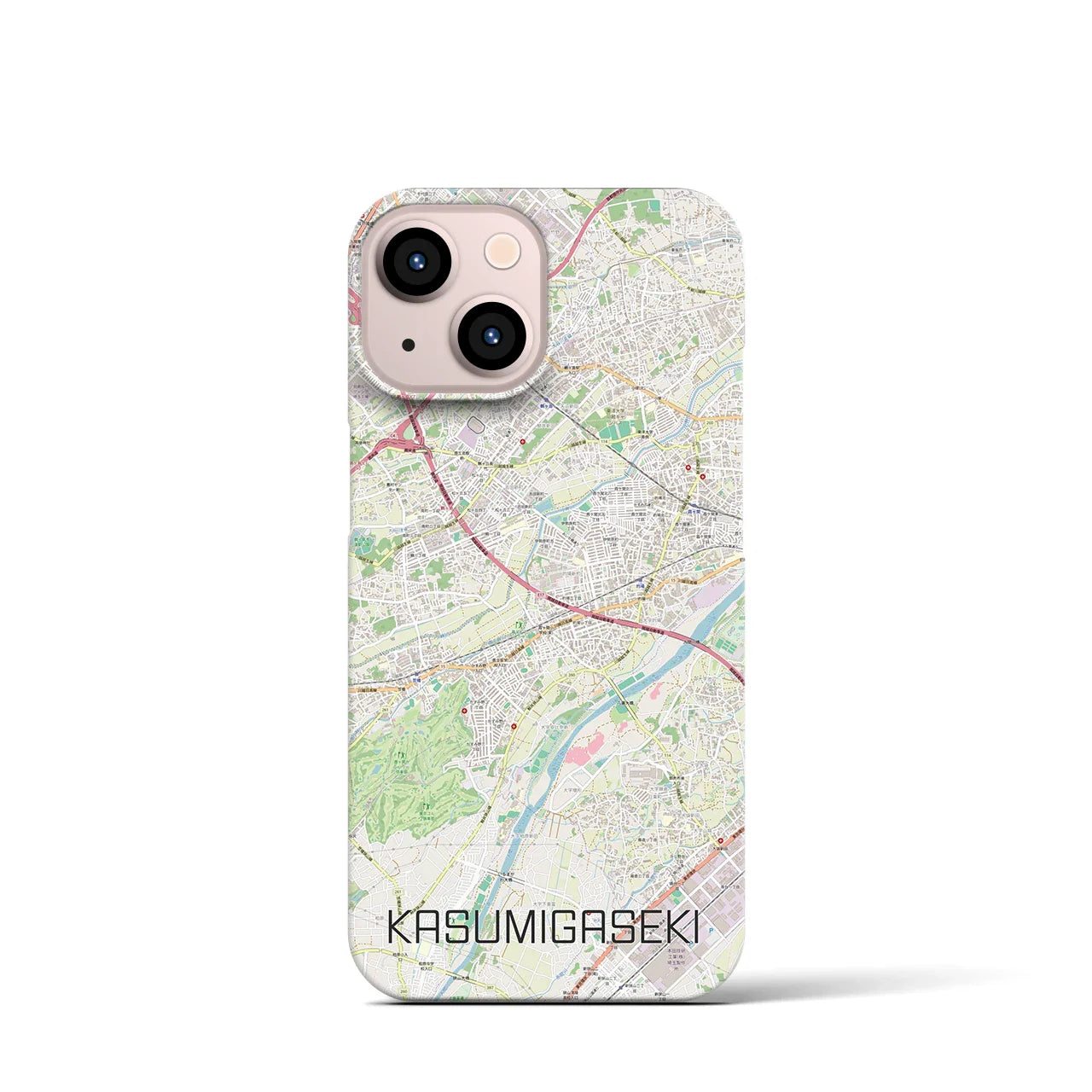 【霞ヶ関(埼玉県)】地図柄iPhoneケース(バックカバータイプ)