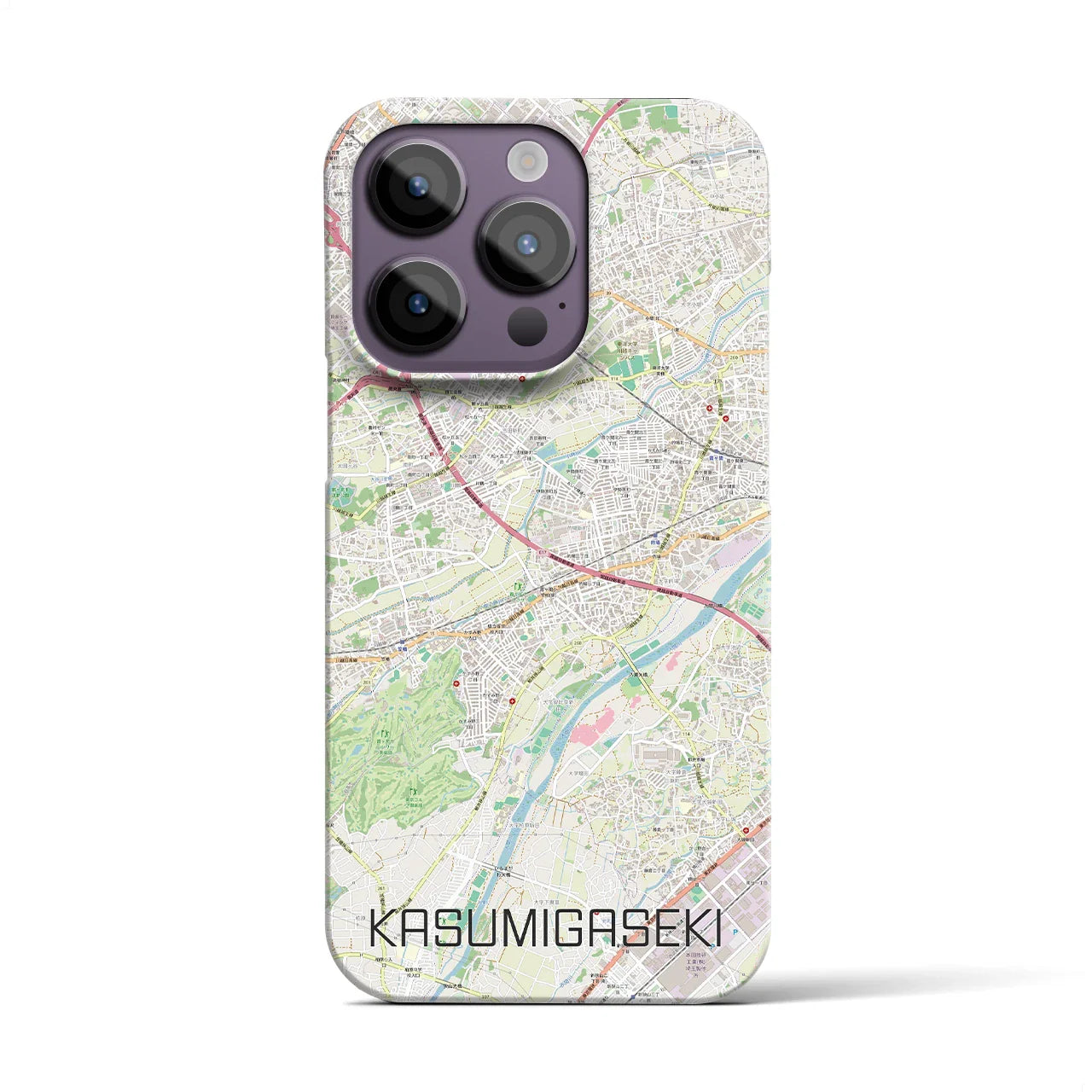 【霞ヶ関(埼玉県)】地図柄iPhoneケース(バックカバータイプ)