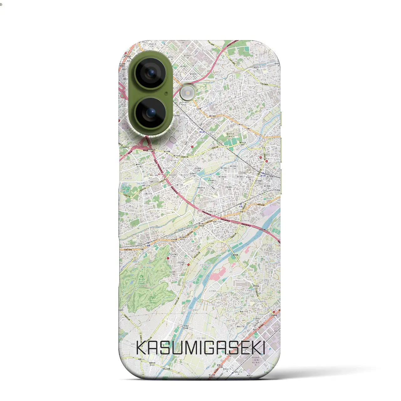 【霞ヶ関(埼玉県)】地図柄iPhoneケース(バックカバータイプ)