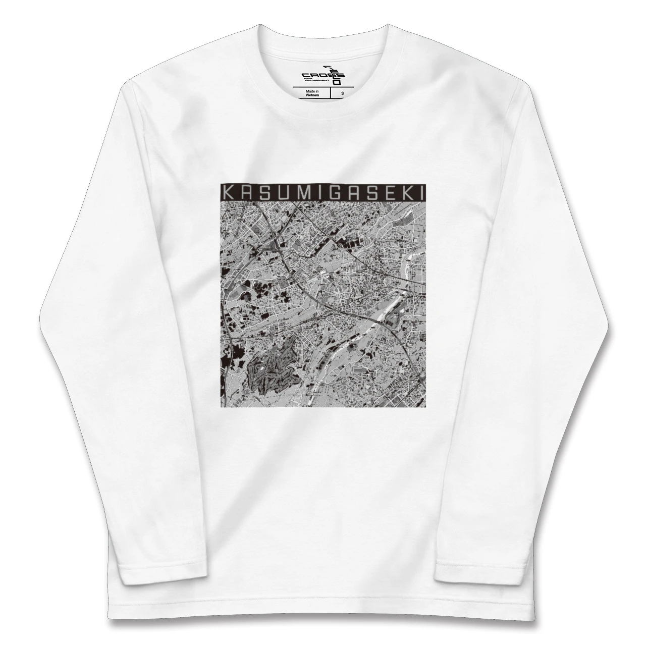 【霞ヶ関(埼玉県)】地図柄ロングスリーブTシャツ