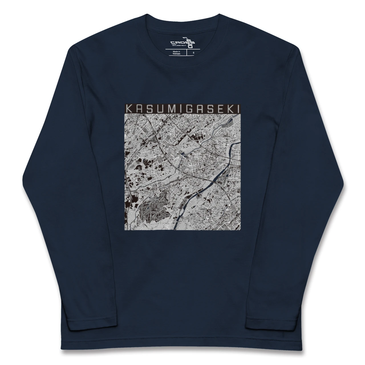 【霞ヶ関(埼玉県)】地図柄ロングスリーブTシャツ
