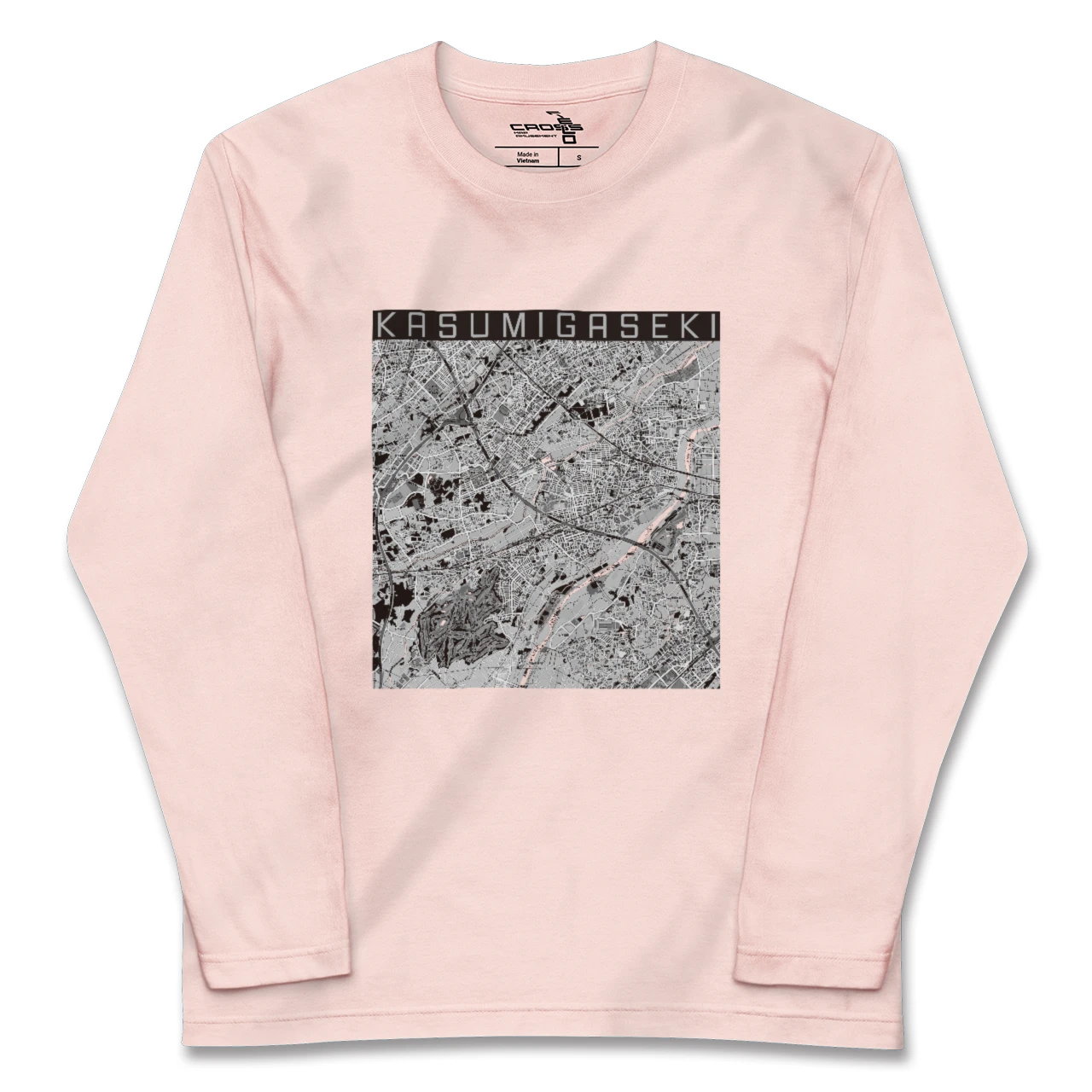 【霞ヶ関(埼玉県)】地図柄ロングスリーブTシャツ