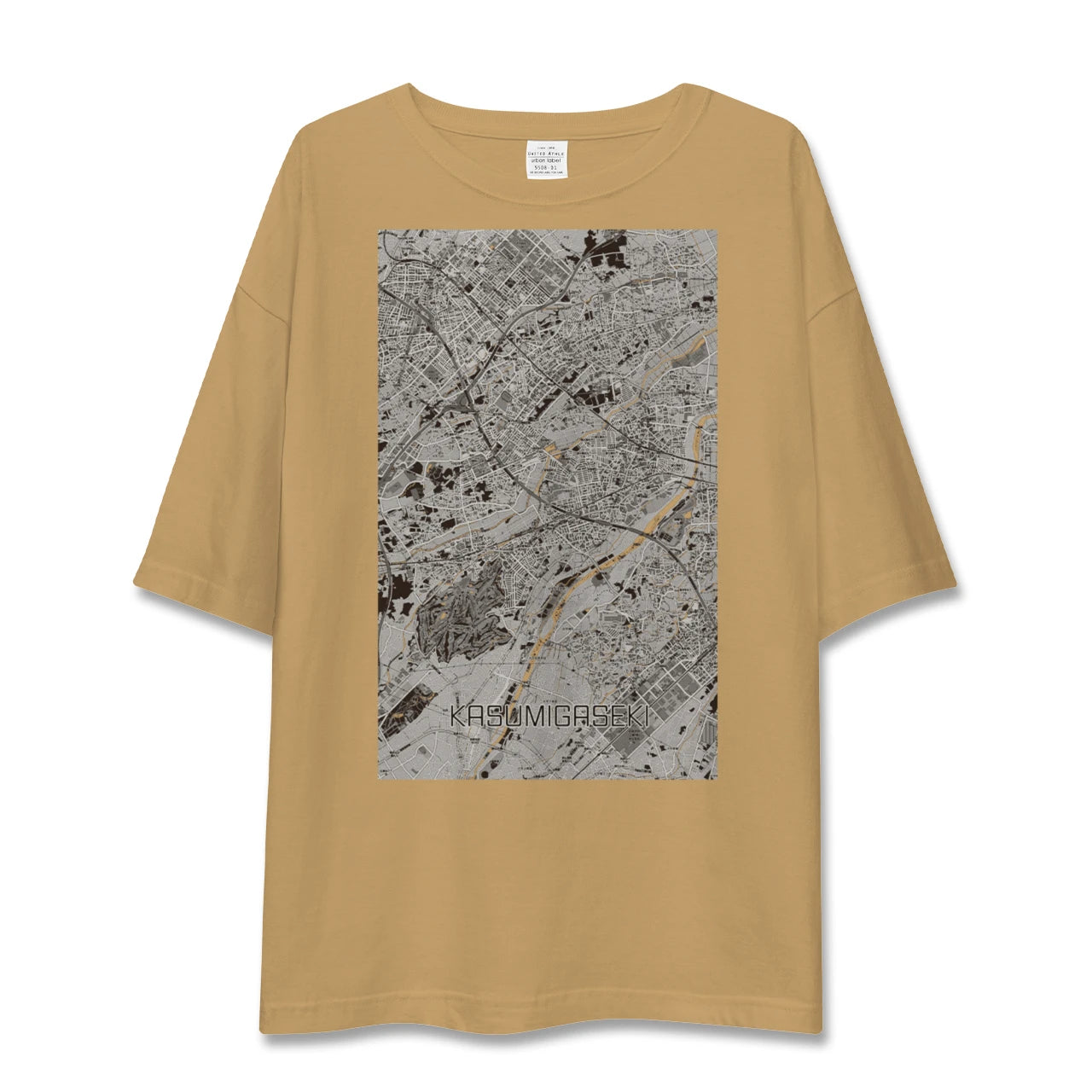 【霞ヶ関(埼玉県)】地図柄ビッグシルエットTシャツ
