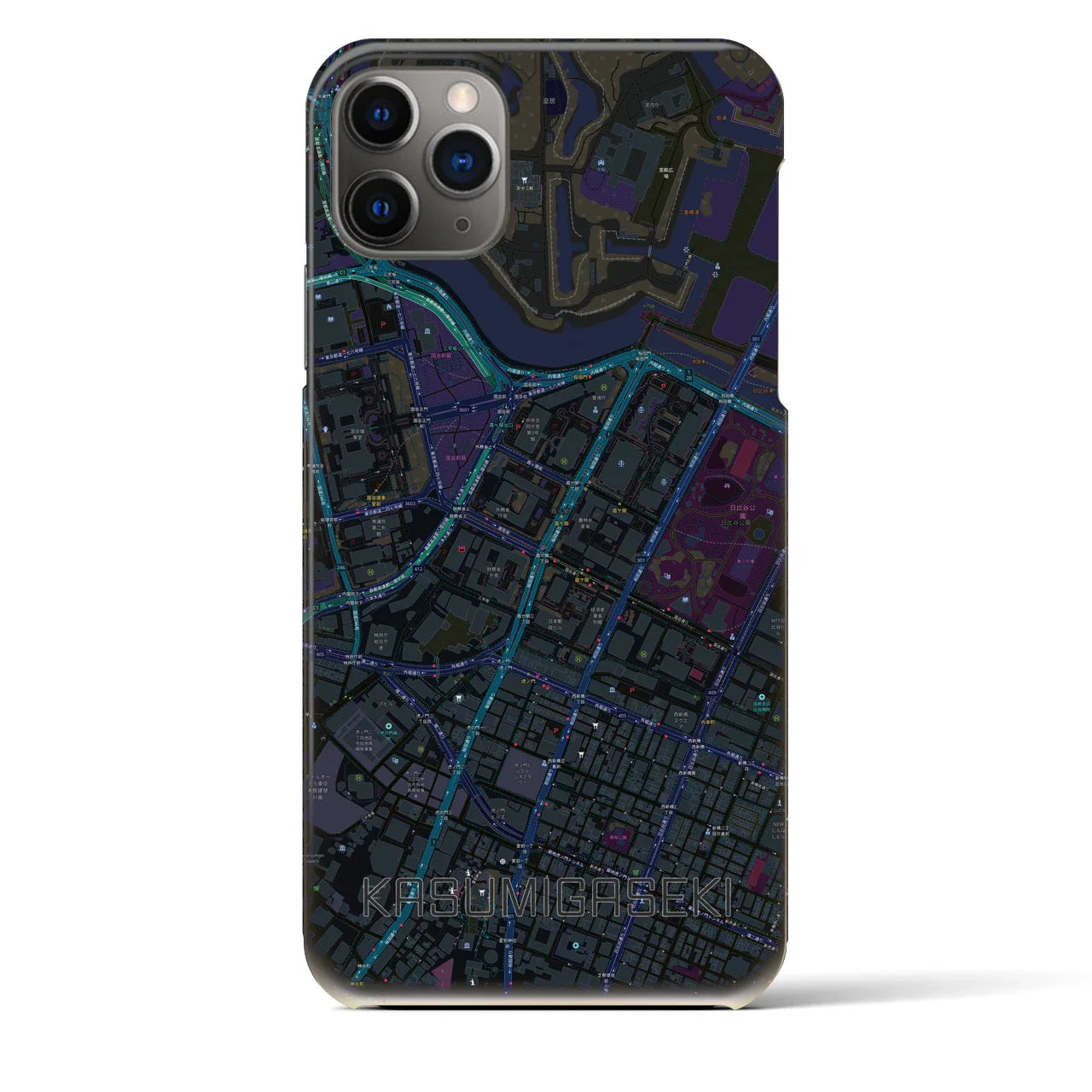 【霞ケ関(東京都)】地図柄iPhoneケース(バックカバータイプ)