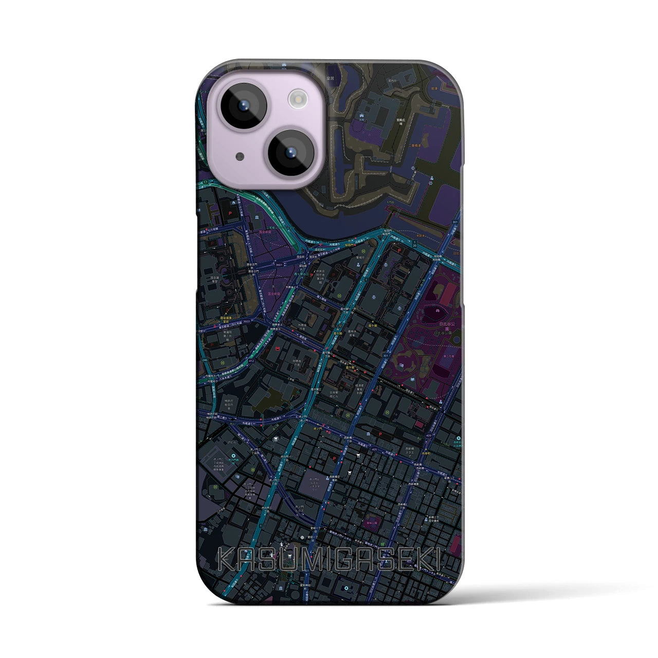【霞ケ関(東京都)】地図柄iPhoneケース(バックカバータイプ)