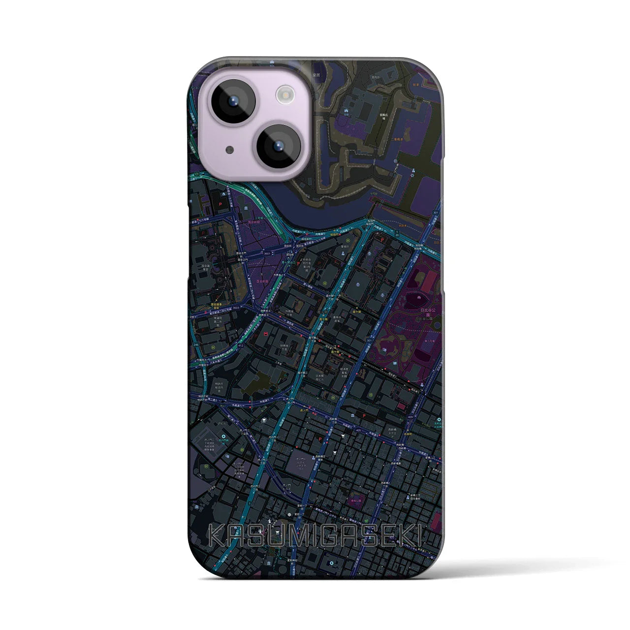 【霞ケ関(東京都)】地図柄iPhoneケース(バックカバータイプ)