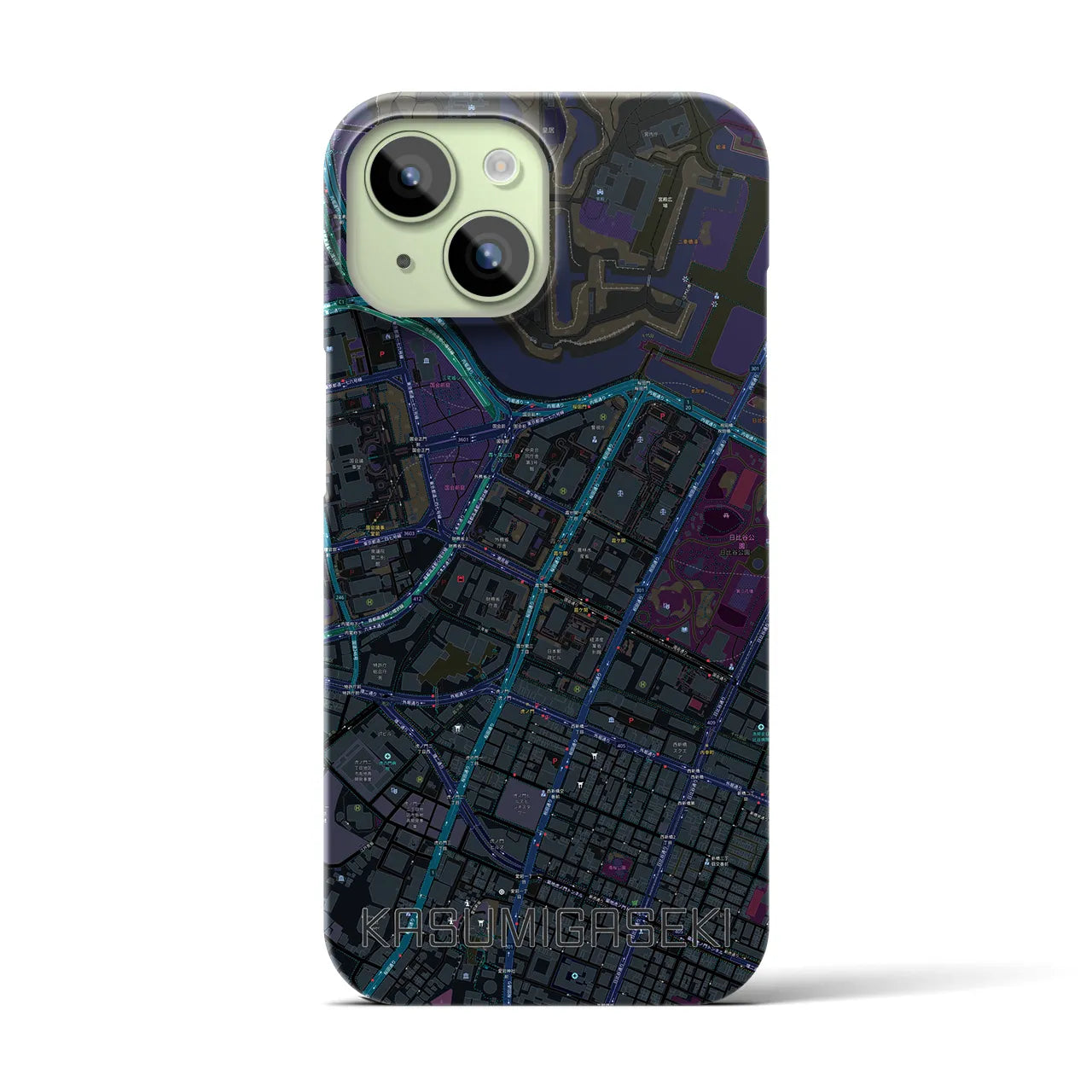 【霞ケ関(東京都)】地図柄iPhoneケース(バックカバータイプ)