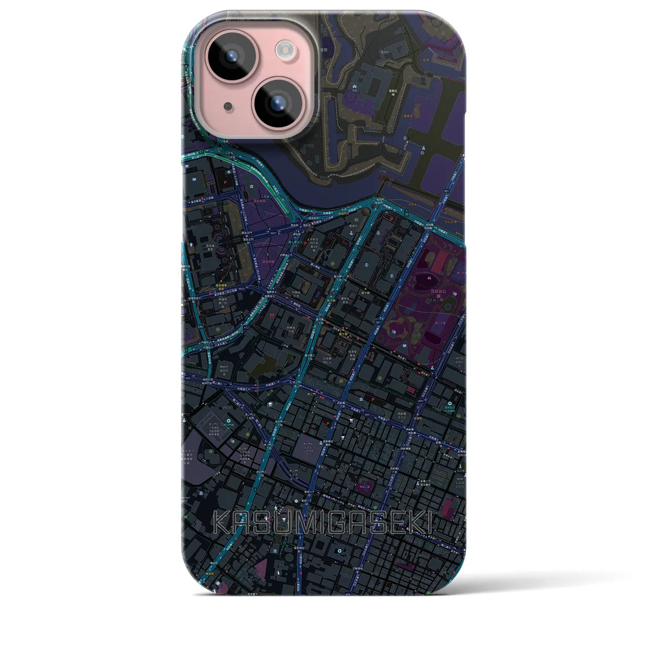【霞ケ関(東京都)】地図柄iPhoneケース(バックカバータイプ)