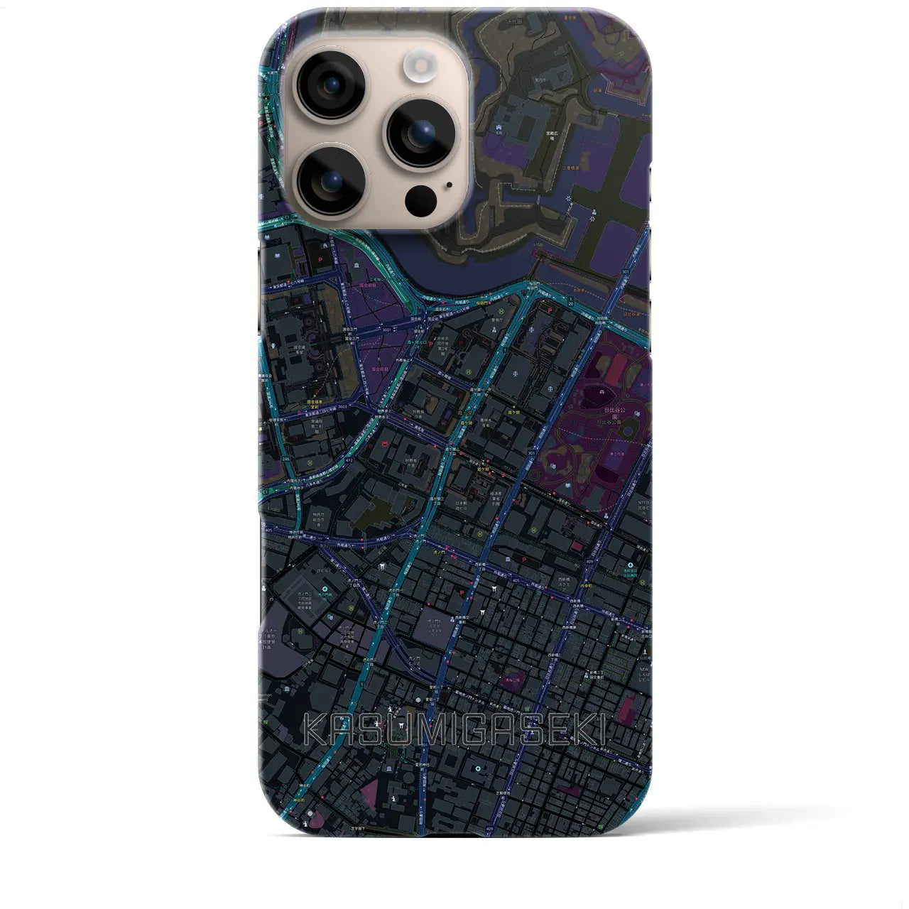【霞ケ関(東京都)】地図柄iPhoneケース(バックカバータイプ)