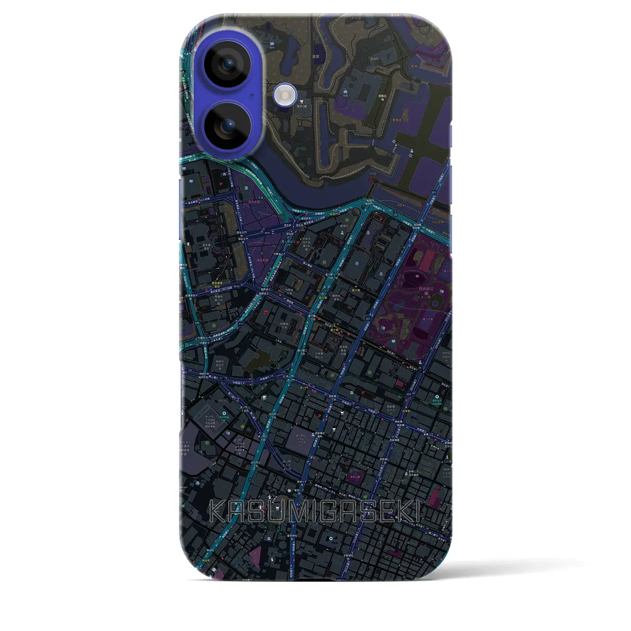 【霞ケ関(東京都)】地図柄iPhoneケース(バックカバータイプ)