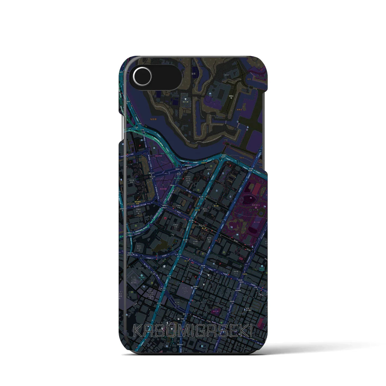 【霞ケ関(東京都)】地図柄iPhoneケース(バックカバータイプ)
