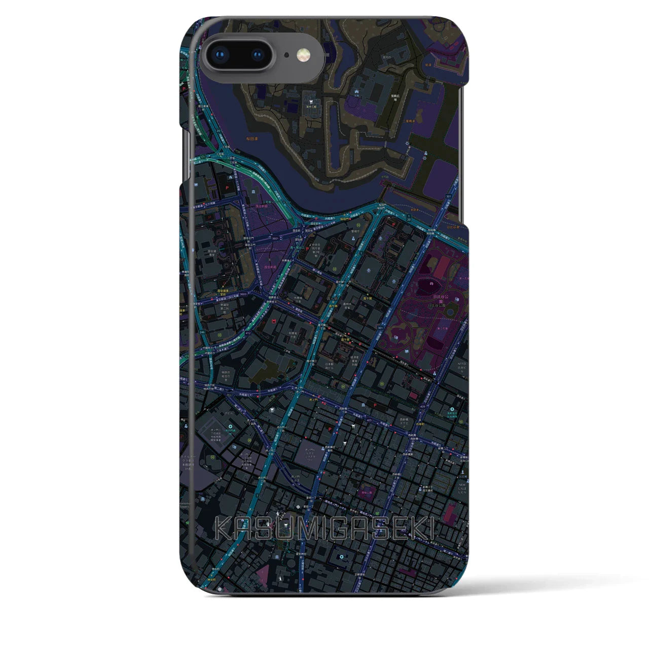 【霞ケ関(東京都)】地図柄iPhoneケース(バックカバータイプ)