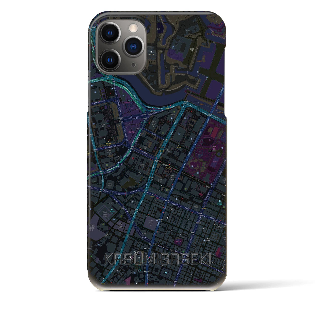 【霞ケ関(東京都)】地図柄iPhoneケース(バックカバータイプ)