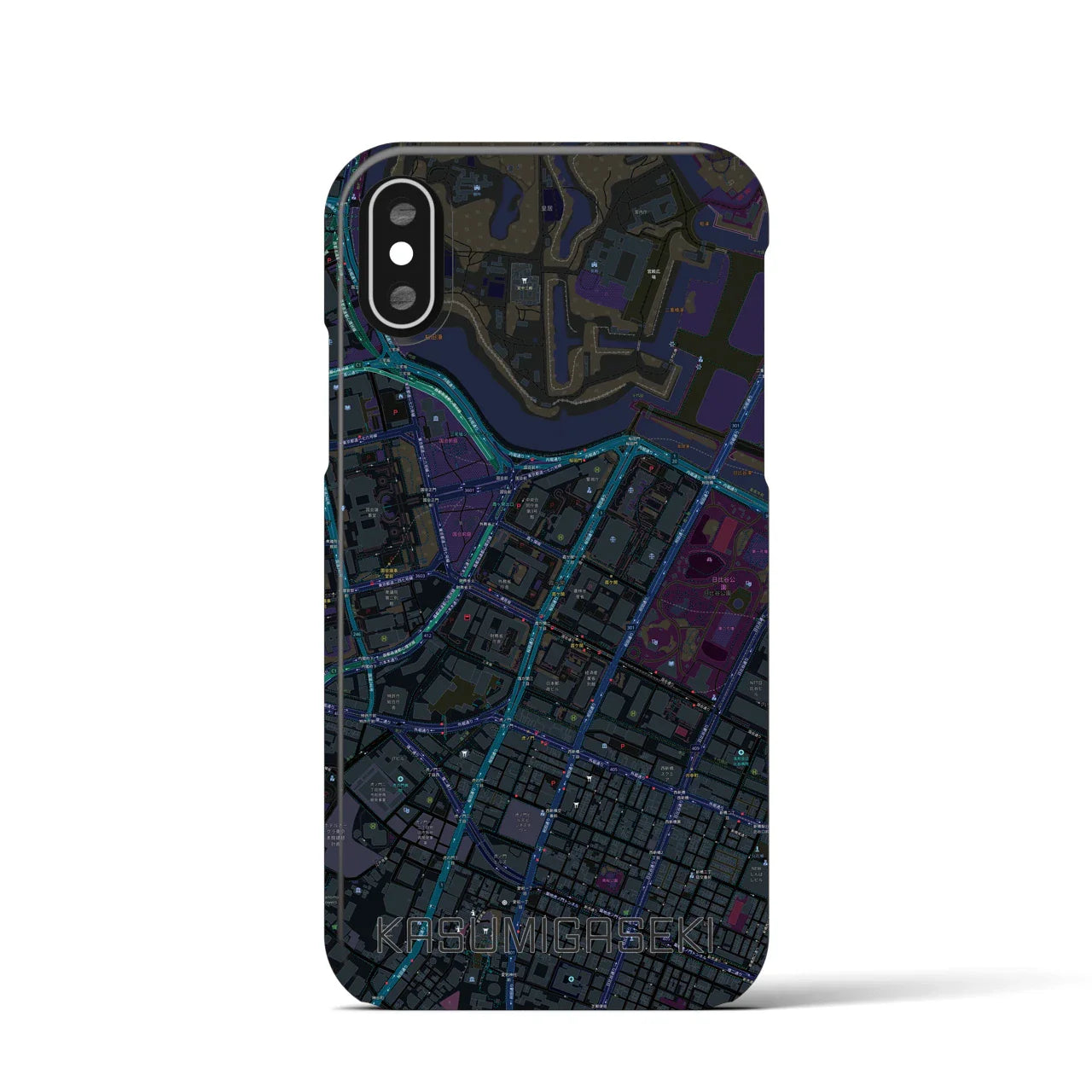 【霞ケ関(東京都)】地図柄iPhoneケース(バックカバータイプ)
