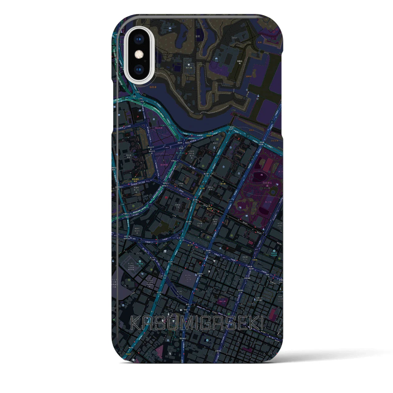 【霞ケ関(東京都)】地図柄iPhoneケース(バックカバータイプ)