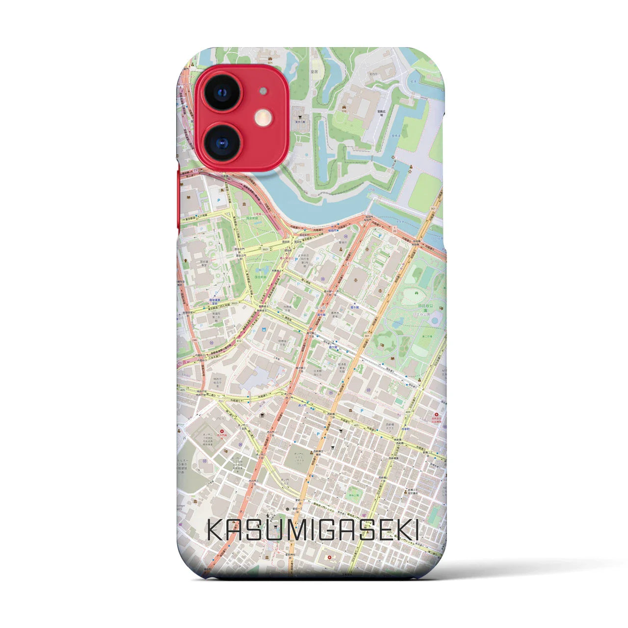 【霞ケ関(東京都)】地図柄iPhoneケース(バックカバータイプ)