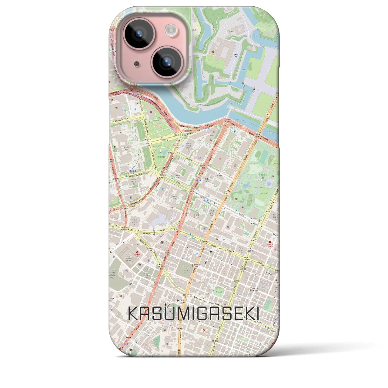 【霞ケ関(東京都)】地図柄iPhoneケース(バックカバータイプ)