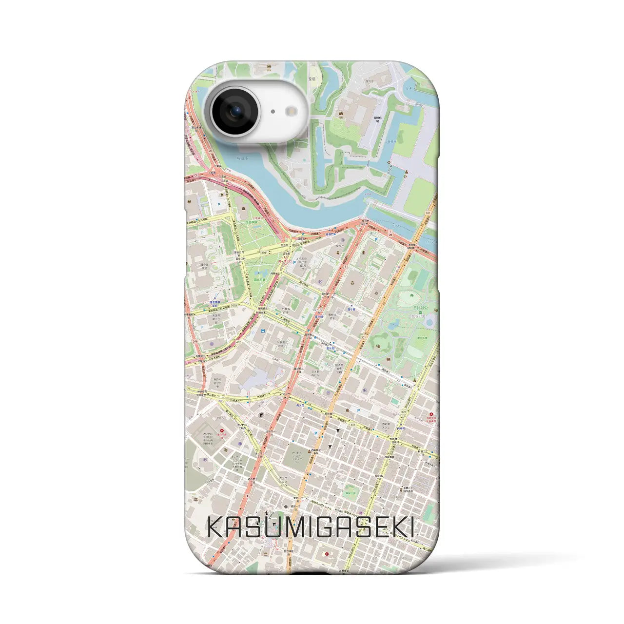 【霞ケ関(東京都)】地図柄iPhoneケース(バックカバータイプ)