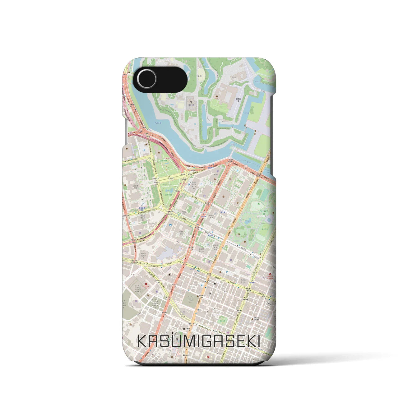 【霞ケ関(東京都)】地図柄iPhoneケース(バックカバータイプ)