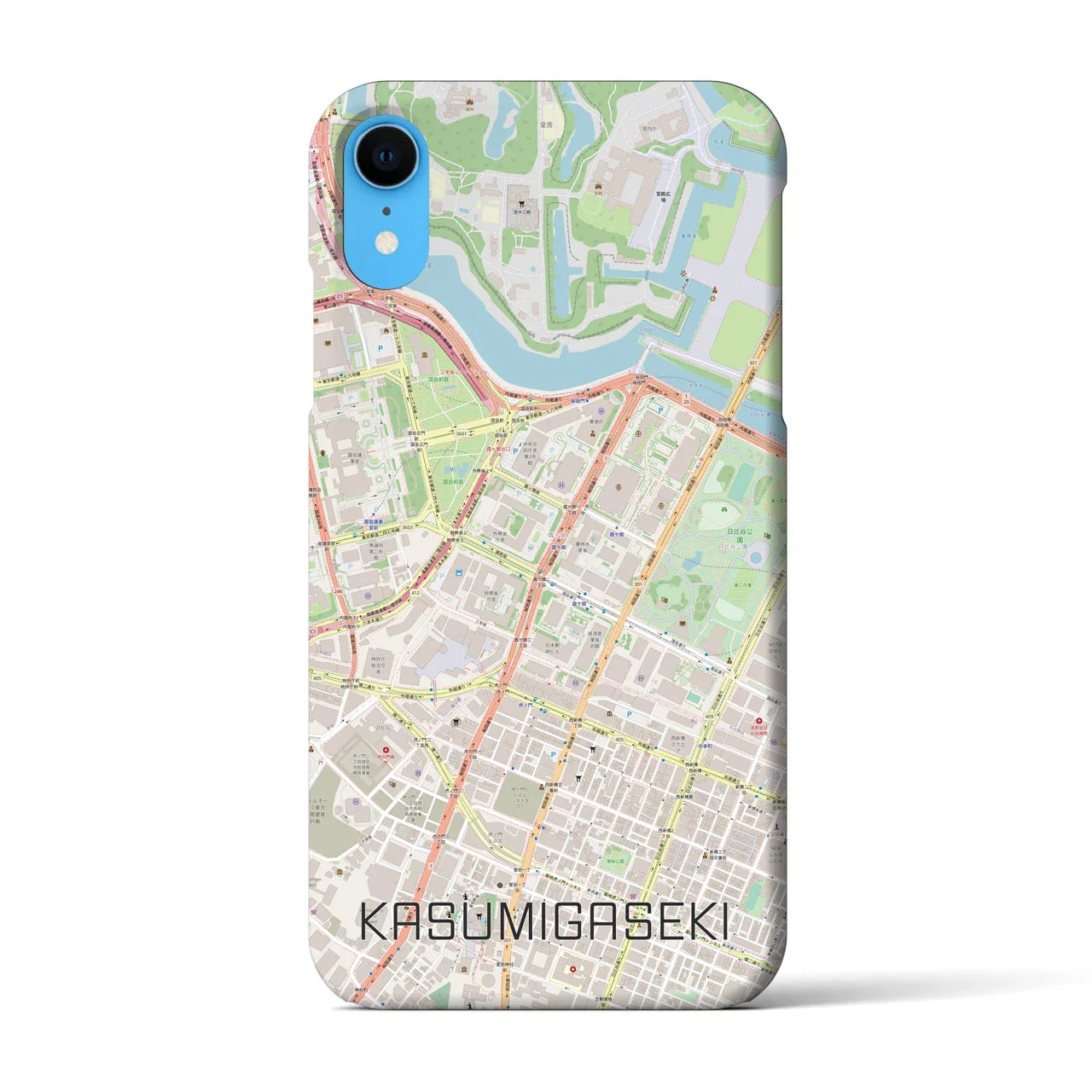 【霞ケ関(東京都)】地図柄iPhoneケース(バックカバータイプ)