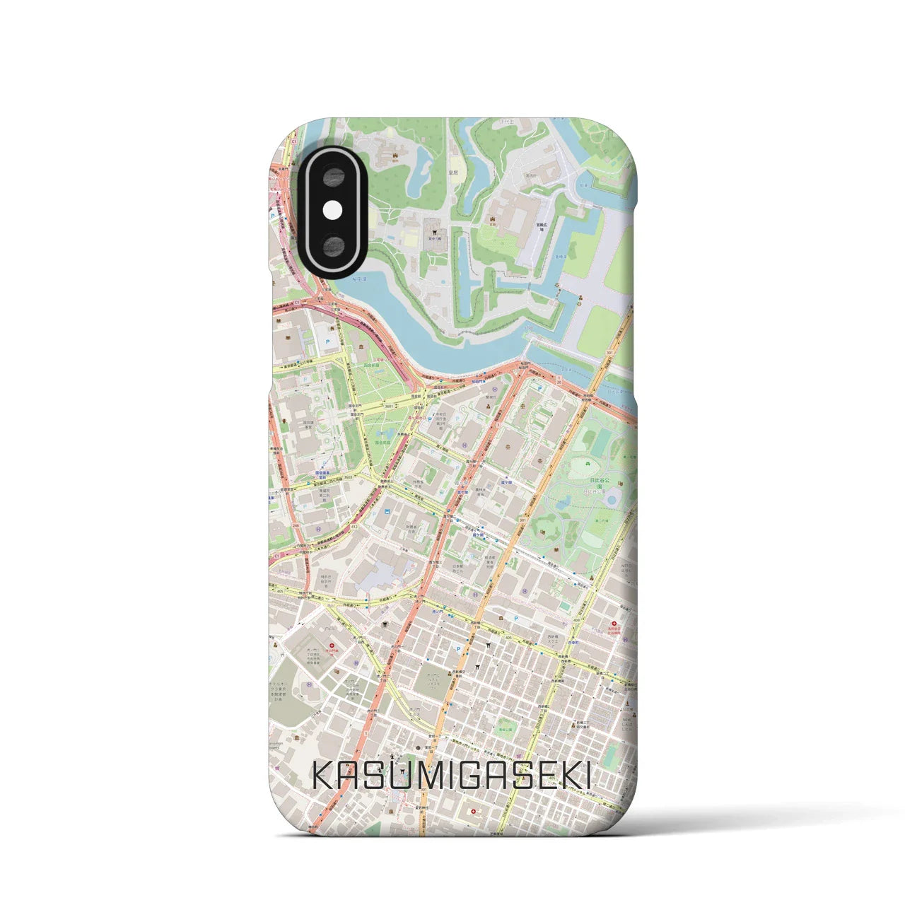 【霞ケ関(東京都)】地図柄iPhoneケース(バックカバータイプ)