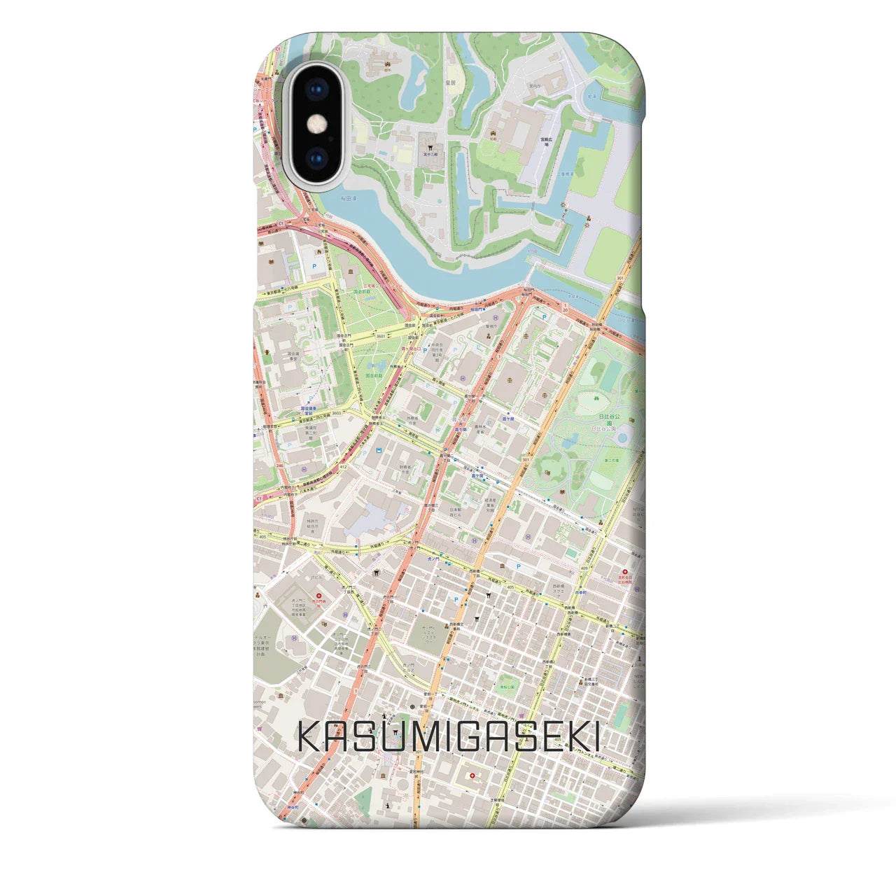【霞ケ関(東京都)】地図柄iPhoneケース(バックカバータイプ)