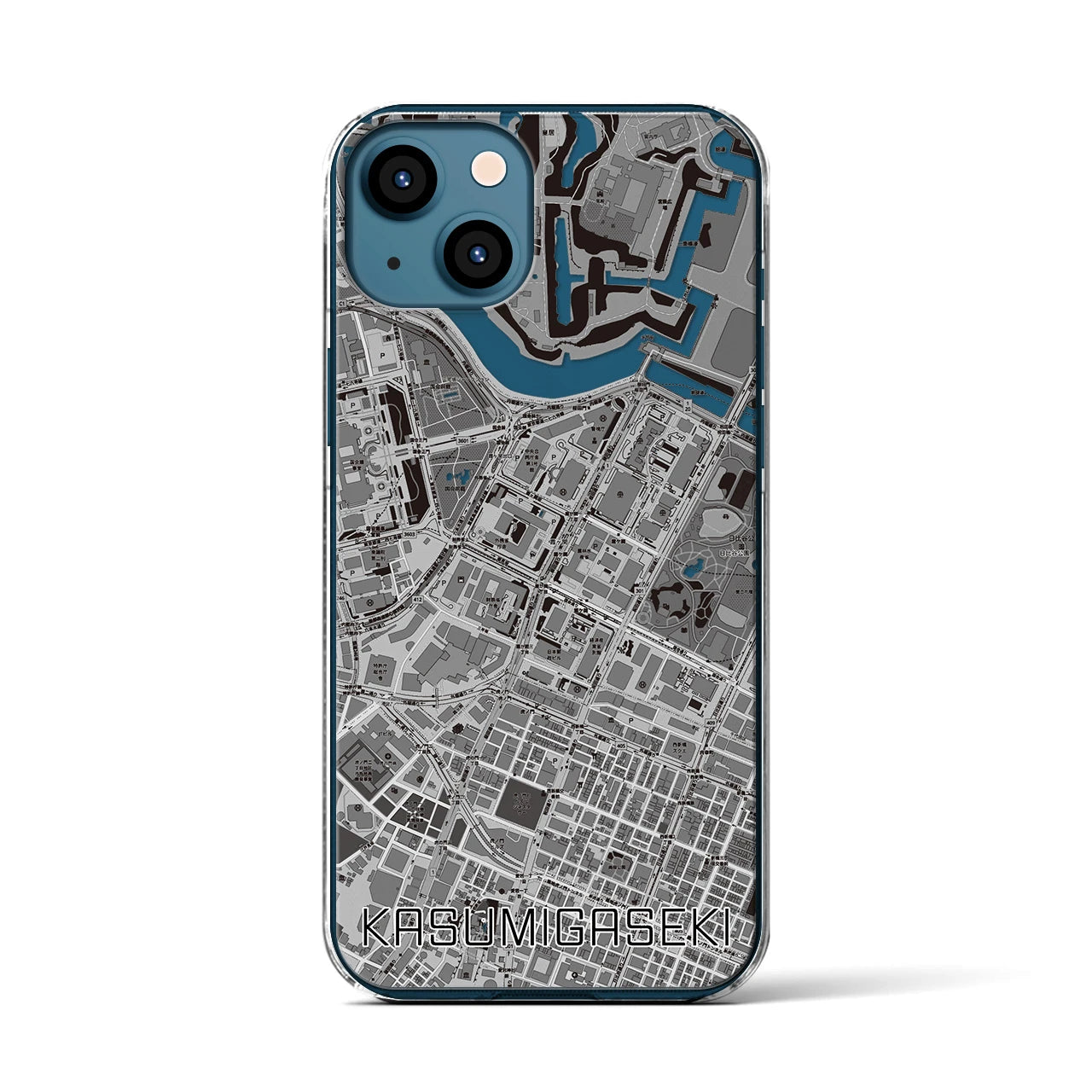 【霞ケ関(東京都)】地図柄iPhoneケース(クリアタイプ)