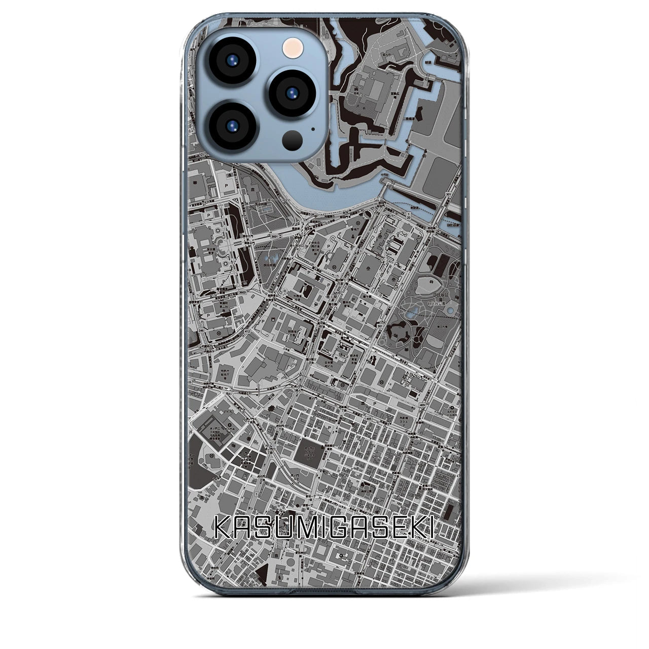 【霞ケ関(東京都)】地図柄iPhoneケース(クリアタイプ)