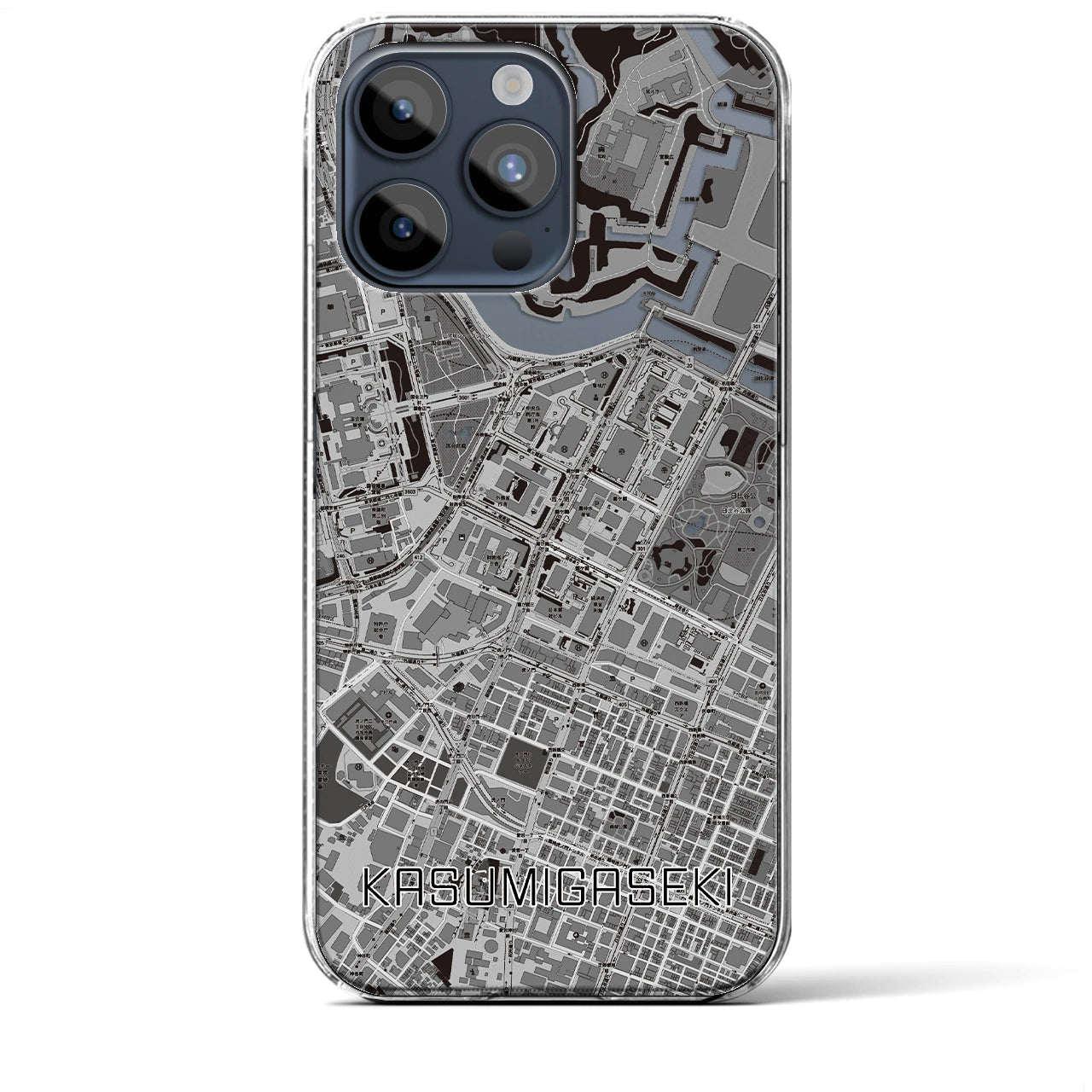 【霞ケ関(東京都)】地図柄iPhoneケース(クリアタイプ)
