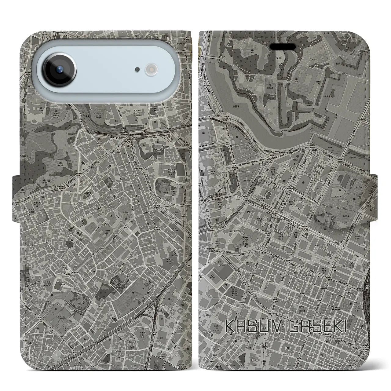 【霞ケ関(東京都)】地図柄iPhoneケース(手帳タイプ)