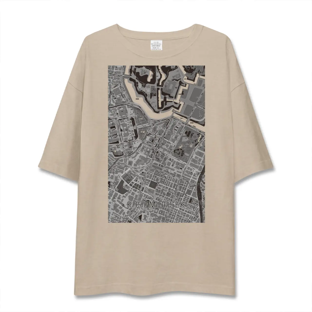 【霞ケ関(東京都)】地図柄ビッグシルエットTシャツ