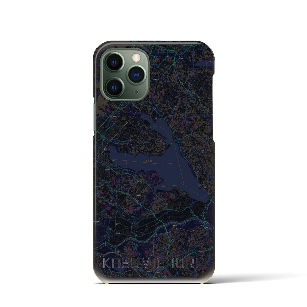 【霞ヶ浦(茨城県)】地図柄iPhoneケース(バックカバータイプ)