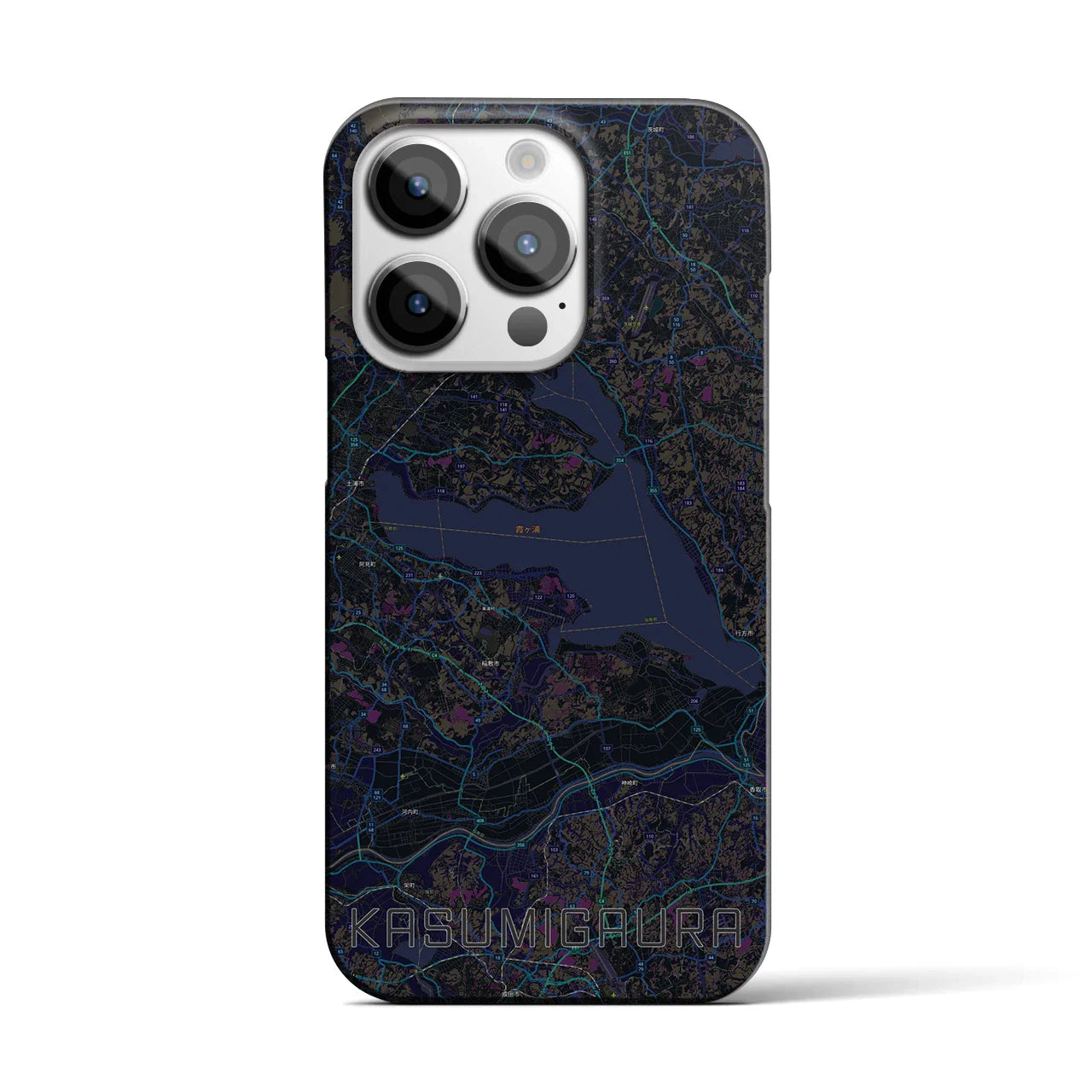 【霞ヶ浦(茨城県)】地図柄iPhoneケース(バックカバータイプ)