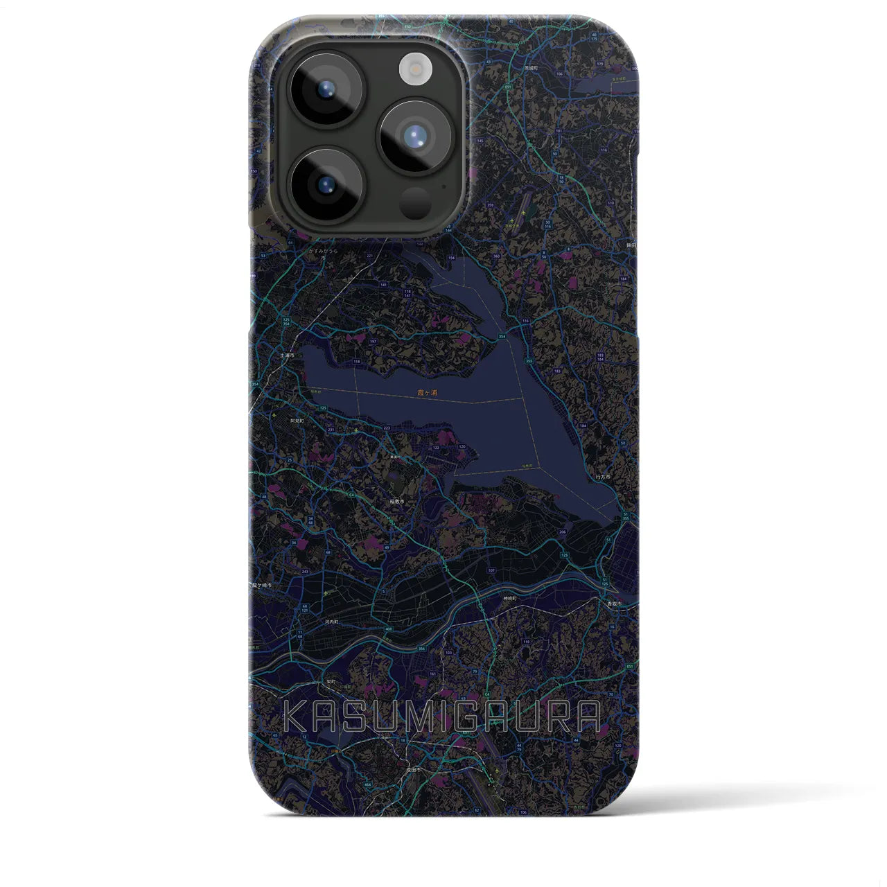 【霞ヶ浦(茨城県)】地図柄iPhoneケース(バックカバータイプ)