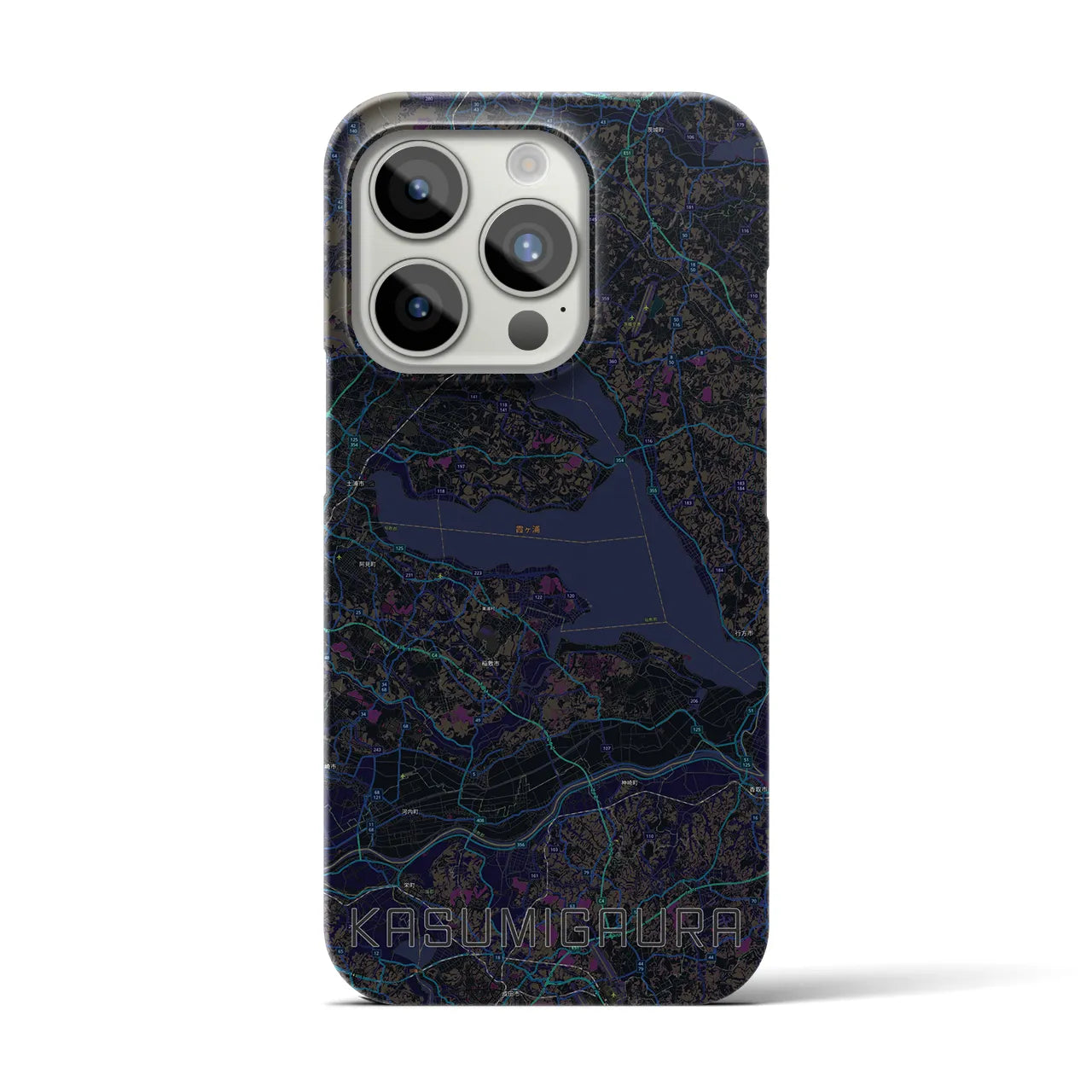 【霞ヶ浦(茨城県)】地図柄iPhoneケース(バックカバータイプ)