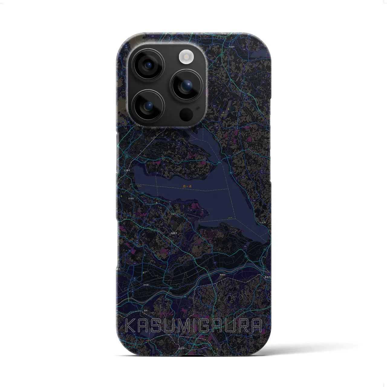 【霞ヶ浦(茨城県)】地図柄iPhoneケース(バックカバータイプ)